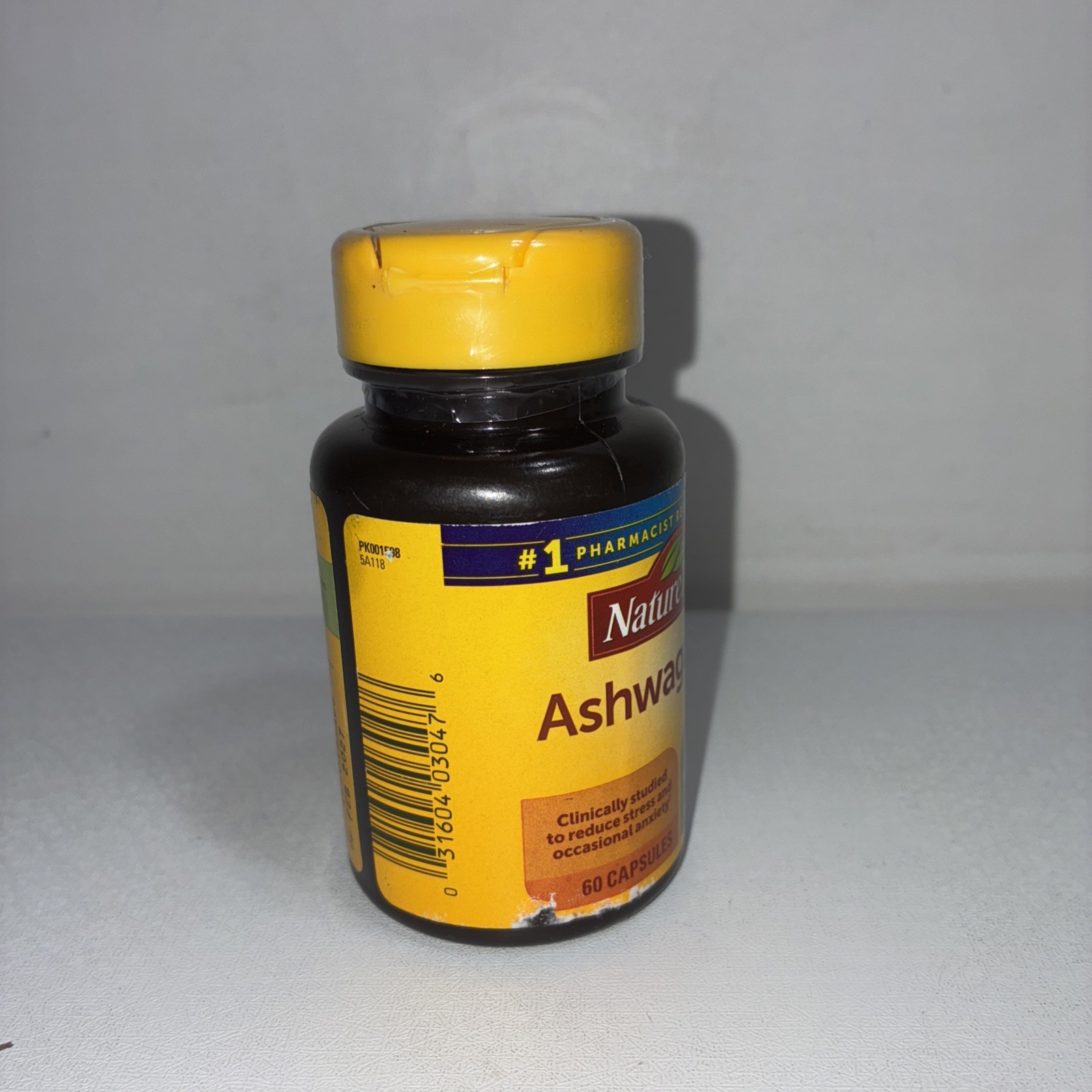 Sealed Nature Made Ashwagandha 60 Caps/ Slightly Damage Outer Packaging