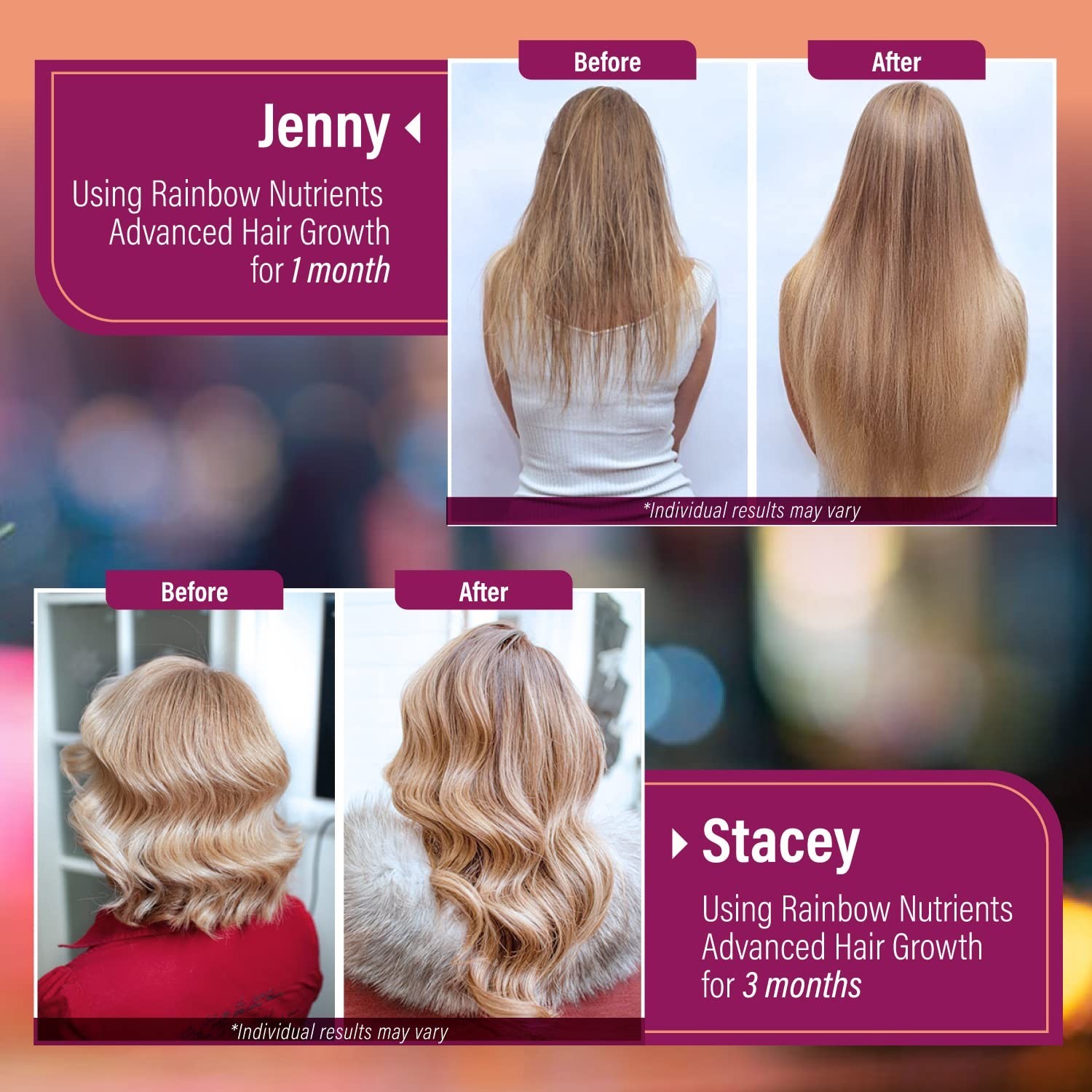 Hair Growth Vitamins Patented Women | Biotin 10000mcg Collagen designed for O…