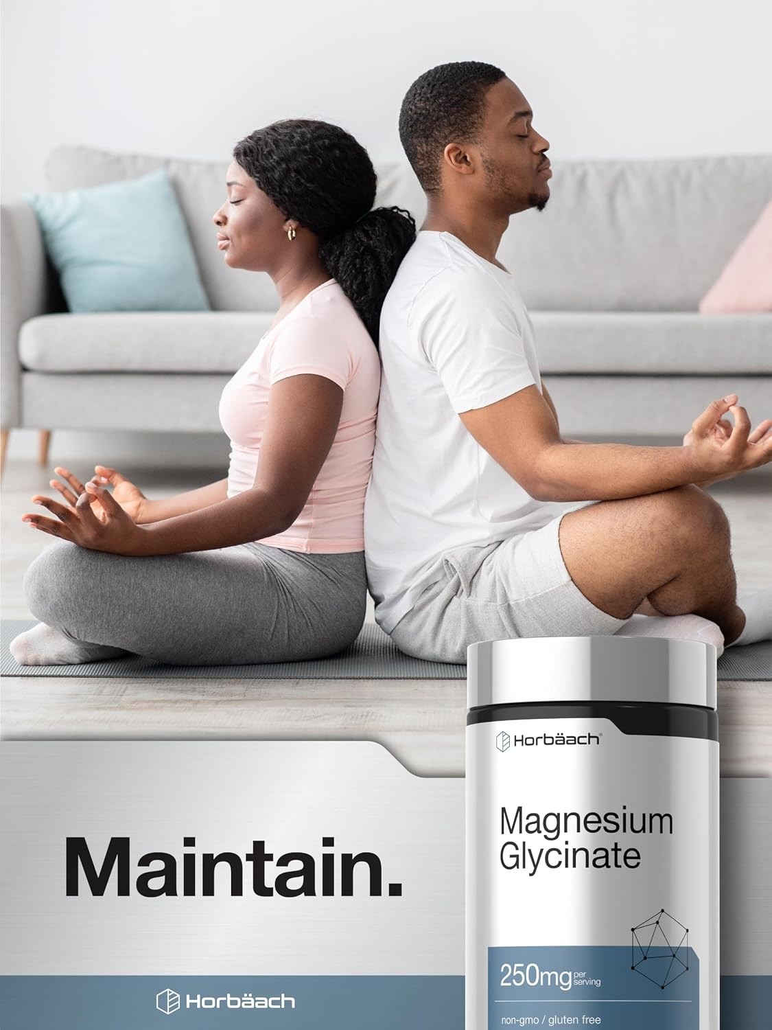 250mg Magnesium Glycinate Softgels Non GMO Gluten Free Magnesium Supplement