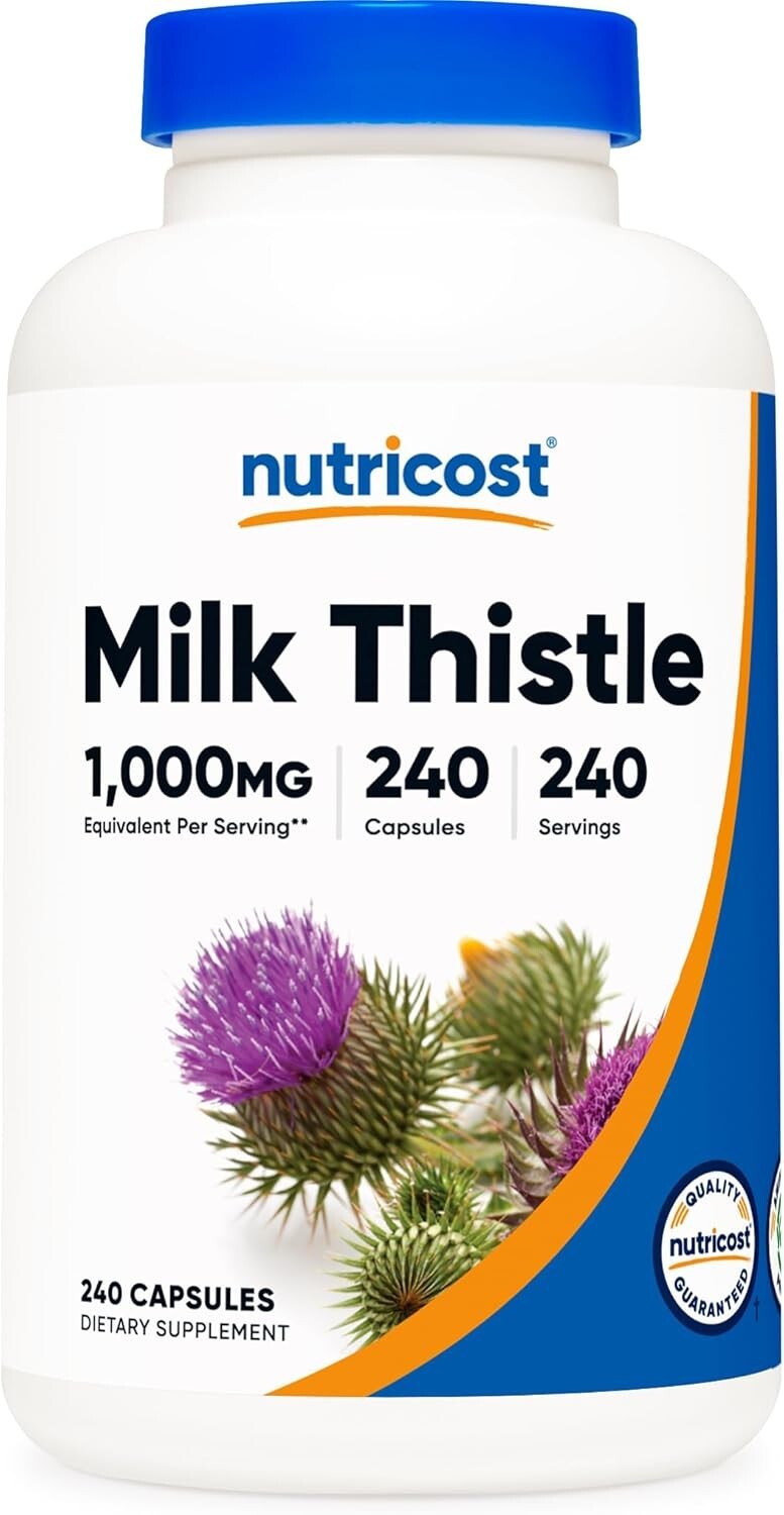 Nutricost Milk Thistle 250mg (1000mg Equivalent), 240 Vegetarian Capsules