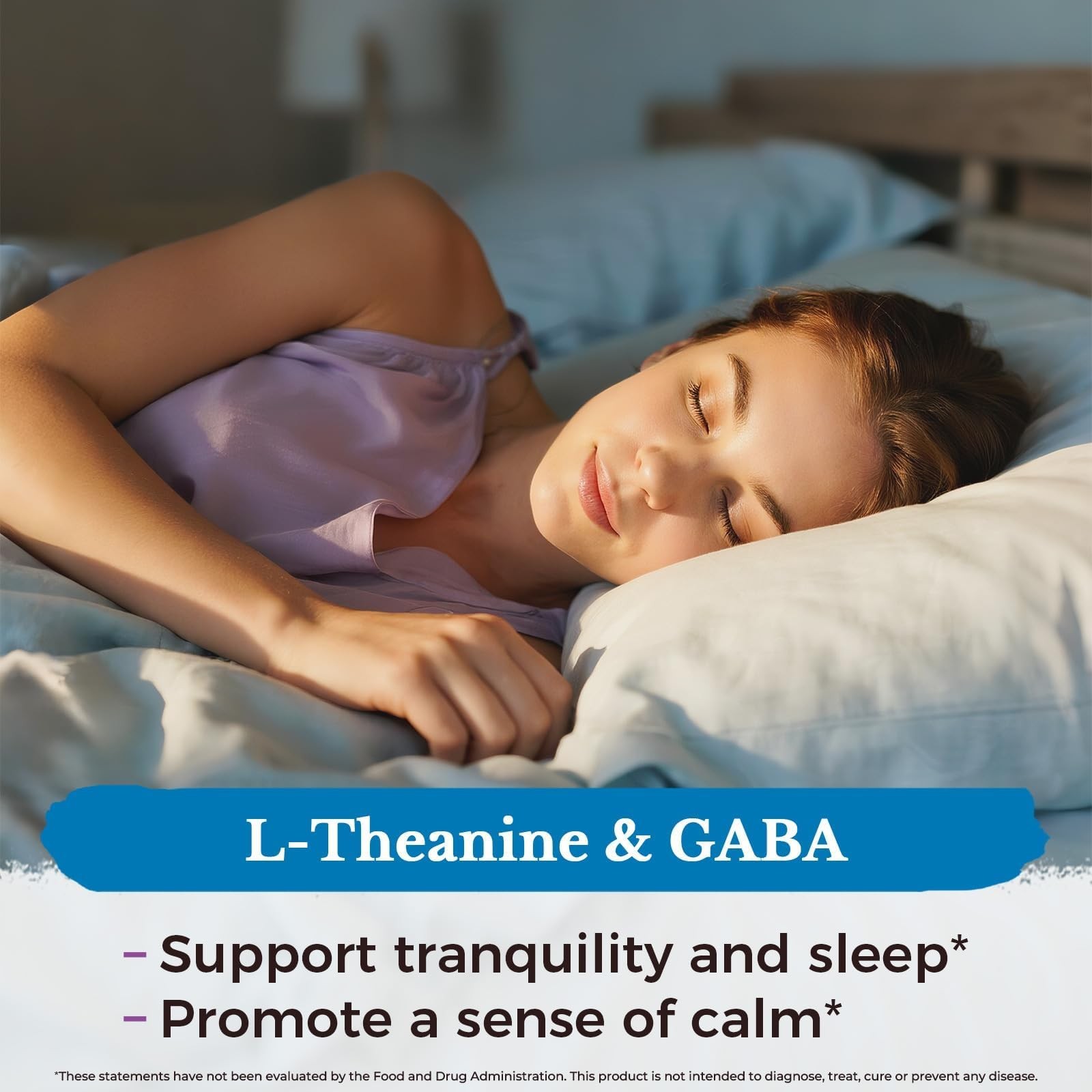 Stress Support Supplement, Calming Blend of Ashwagandha, GABA, L-Theanine, Le…