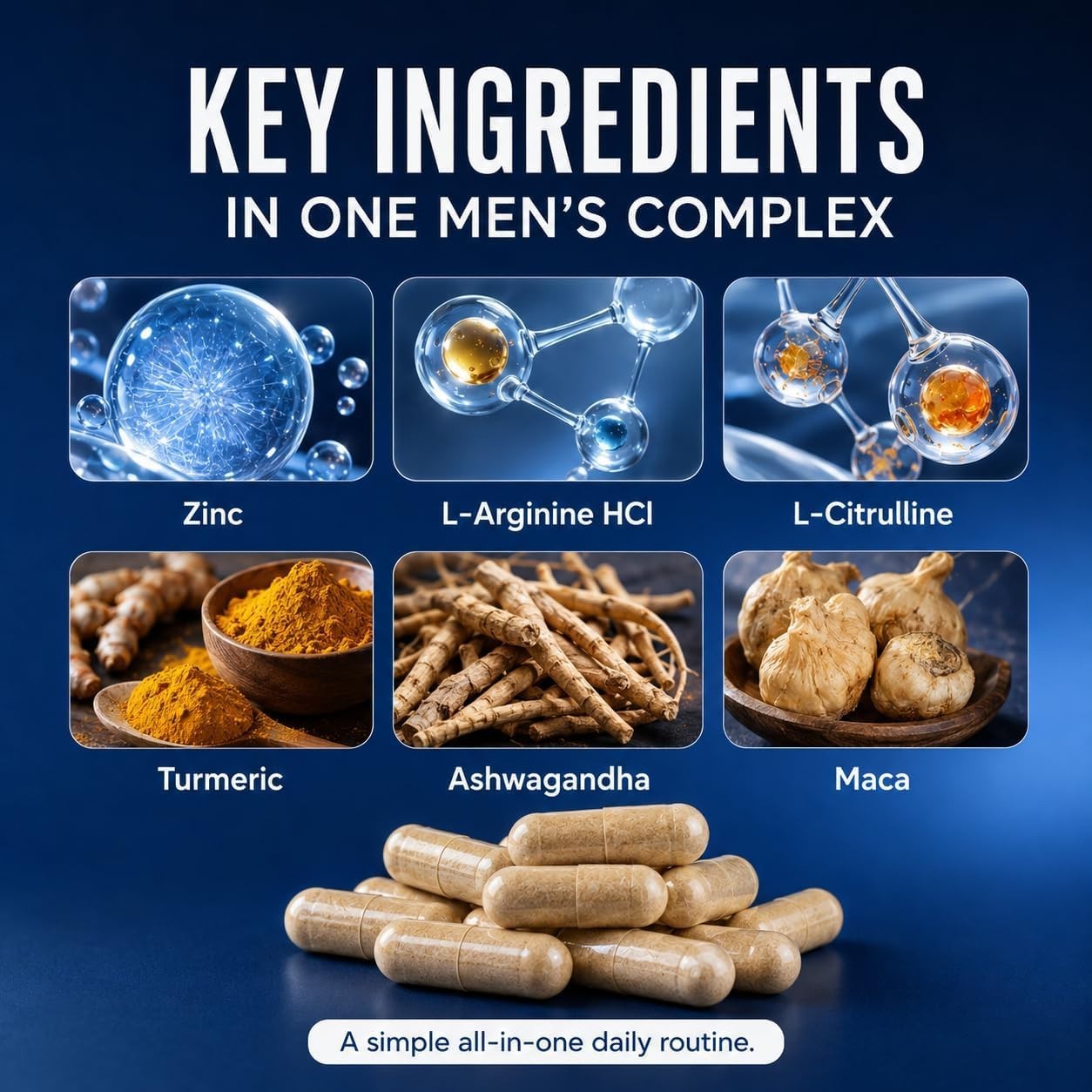 NAD+ Men’s Supplements for Lasting Vitality & Resilience – 60 Count
