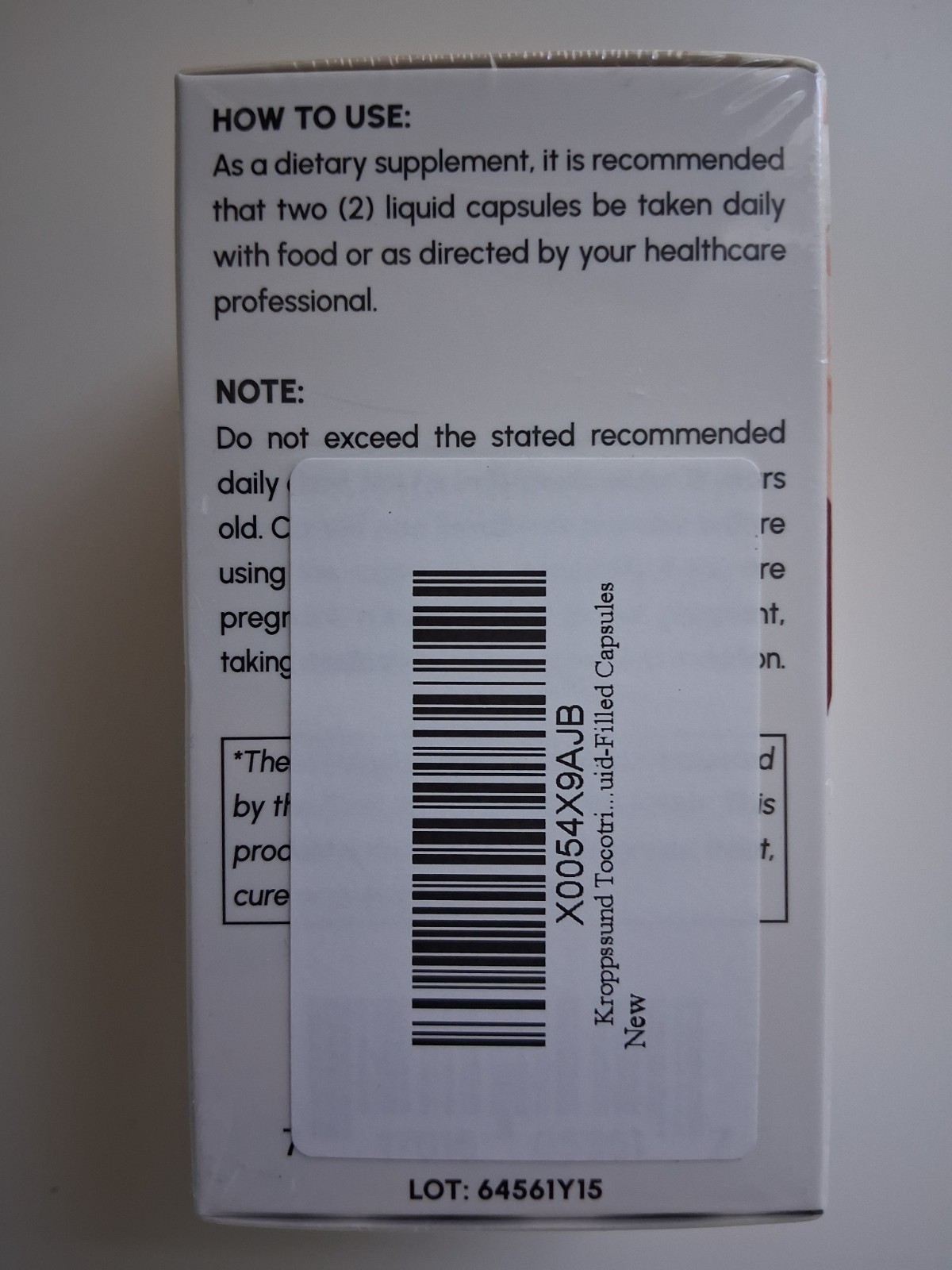 Full Spectrum Tocotrienols 800mg 60 Liquid Capsules Brand New
