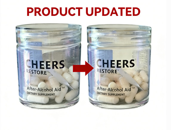 2 Bottles Cheers Restore Supplement w/ DHM + L-Cysteine – After-Alcohol Aid US
