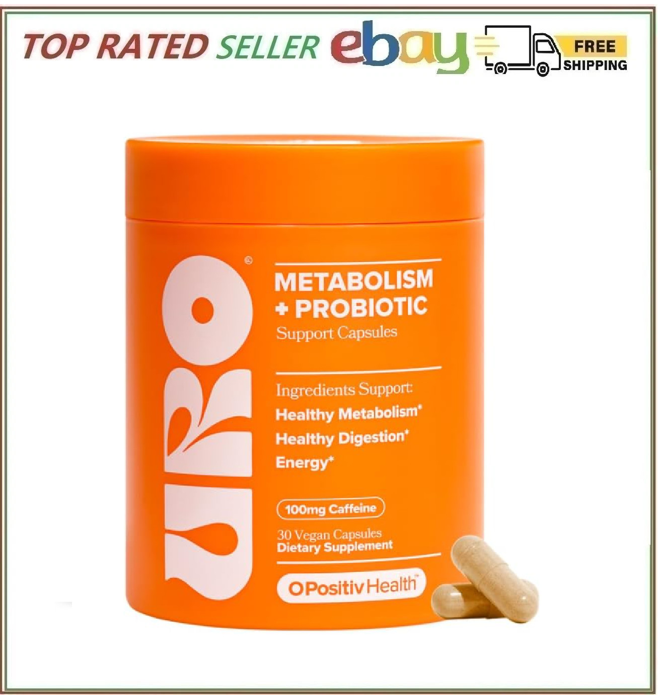 URO Metabolism + Probiotic Support Capsules – Metabolism, Gut Health & Sustained