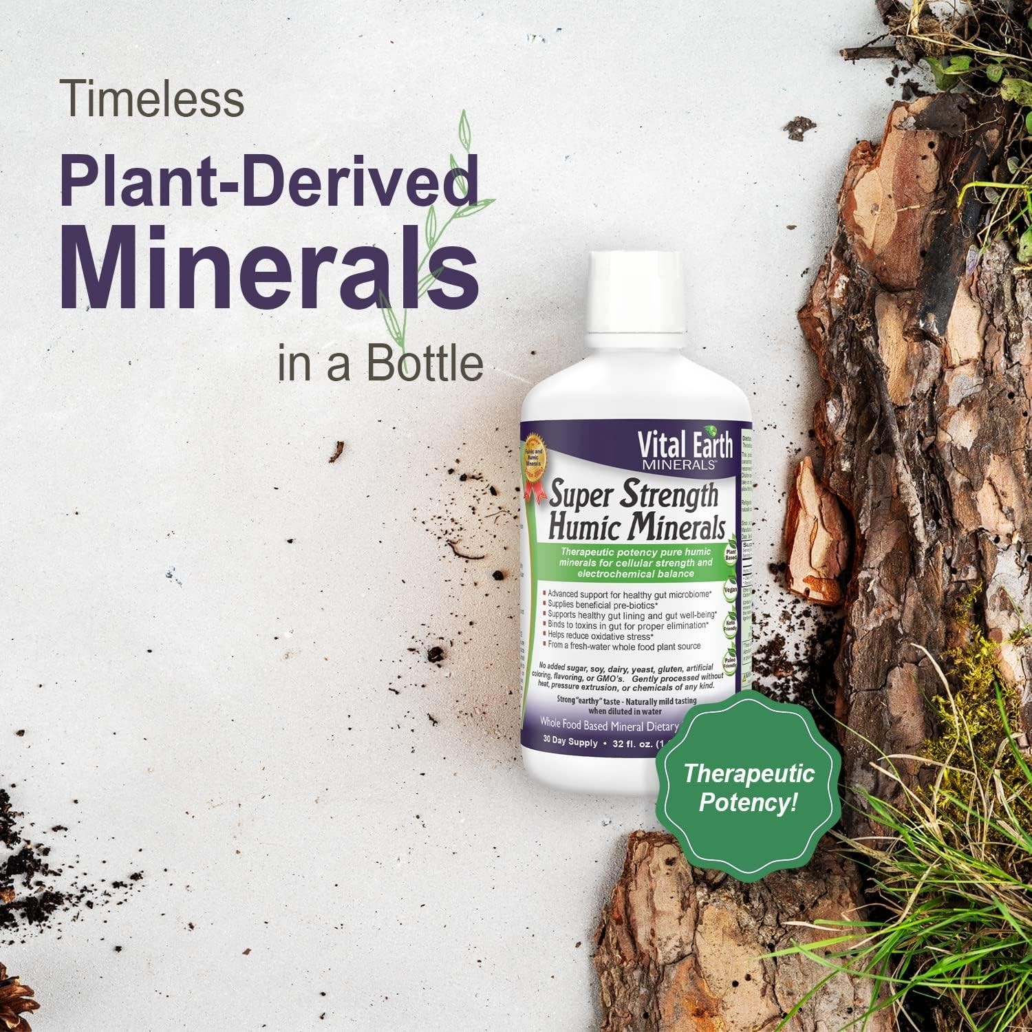 Vital Earth Minerals Humic Minerals Capsules 70+ Trace Minerals with Natural…