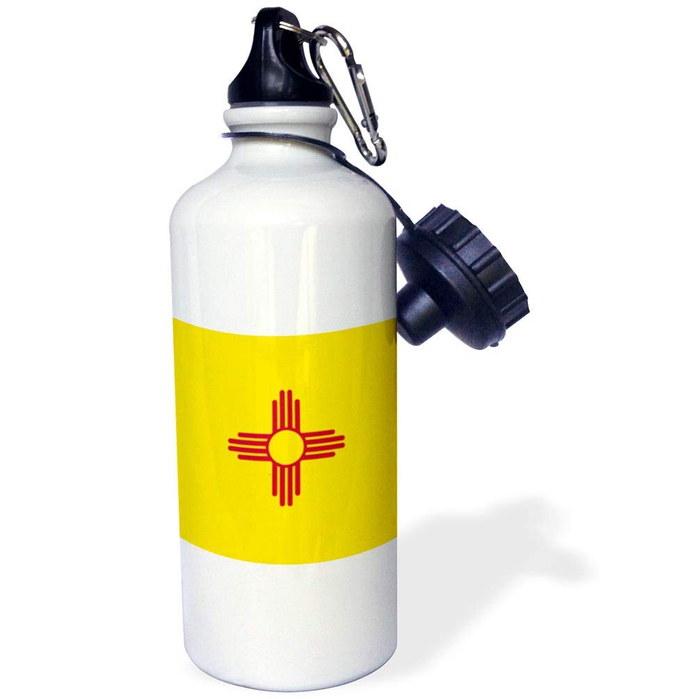3dRose «Flag of New Mexico-US American United State 21 Ounces, White