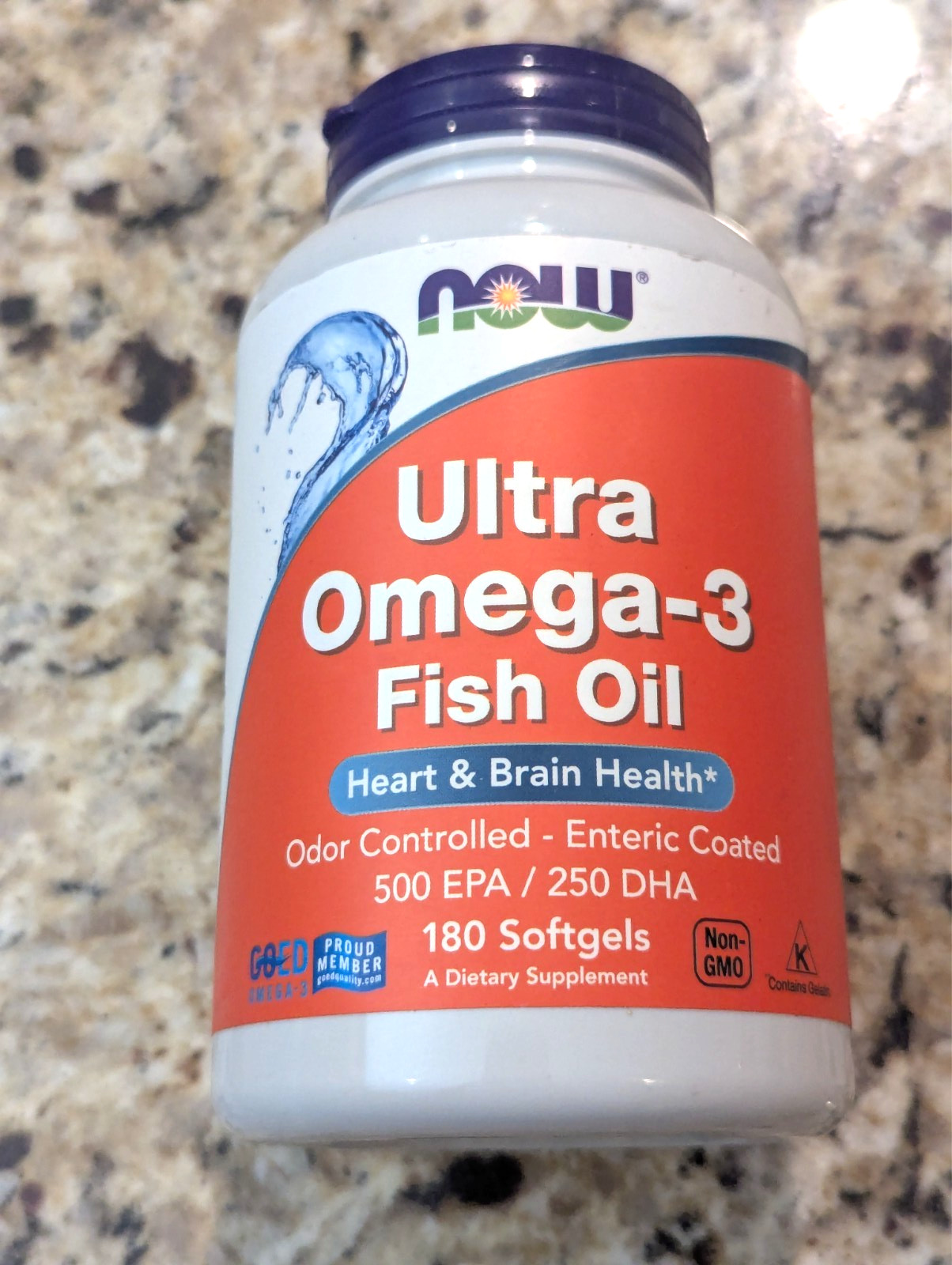 Now Foods Ultra Omega-3 Fish Oil 180 softgels exp: 02/2029