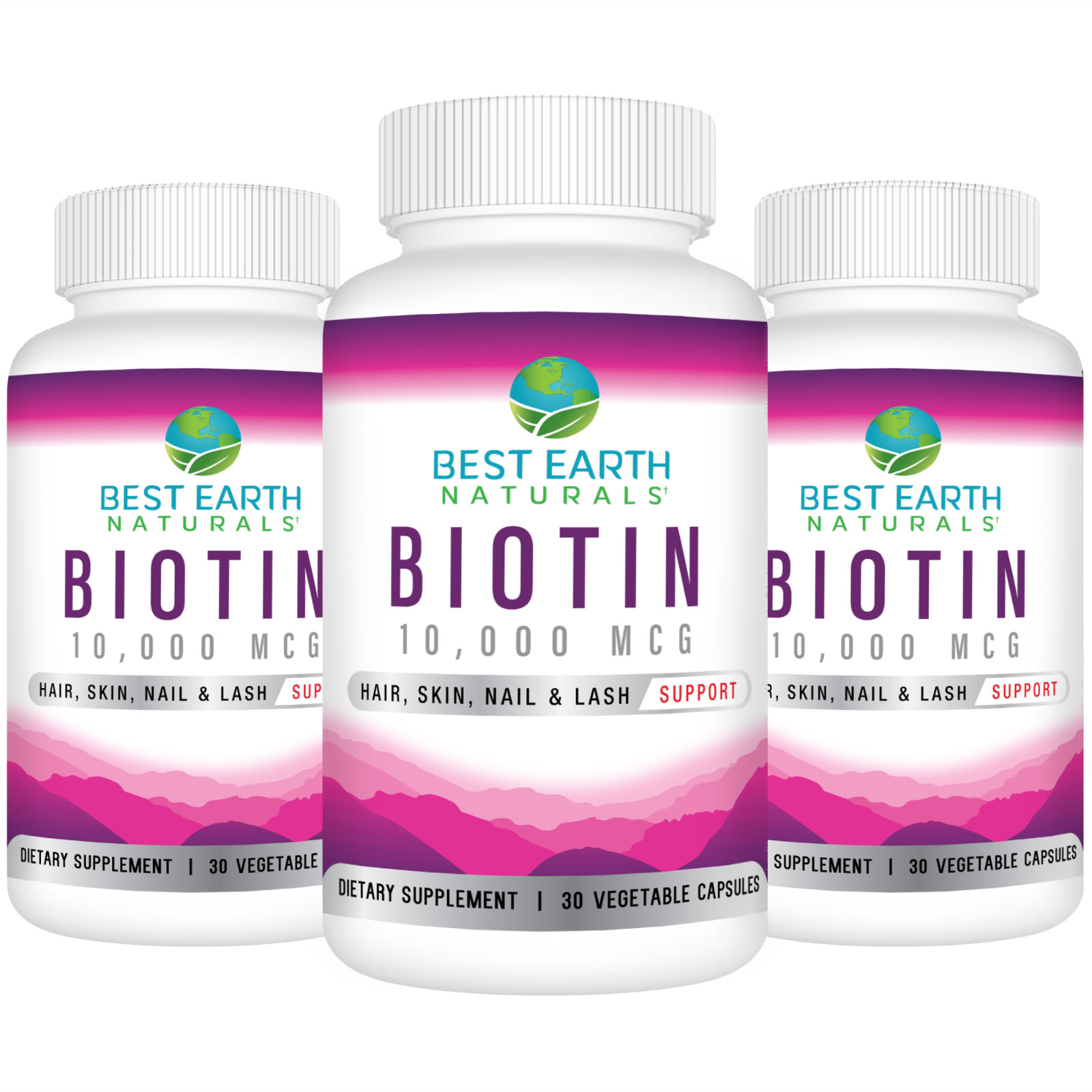 Biotin 10000 mcg -Buy 2 Get 1 Free Hair Skin Nails Growth Supplement – FREE Ship