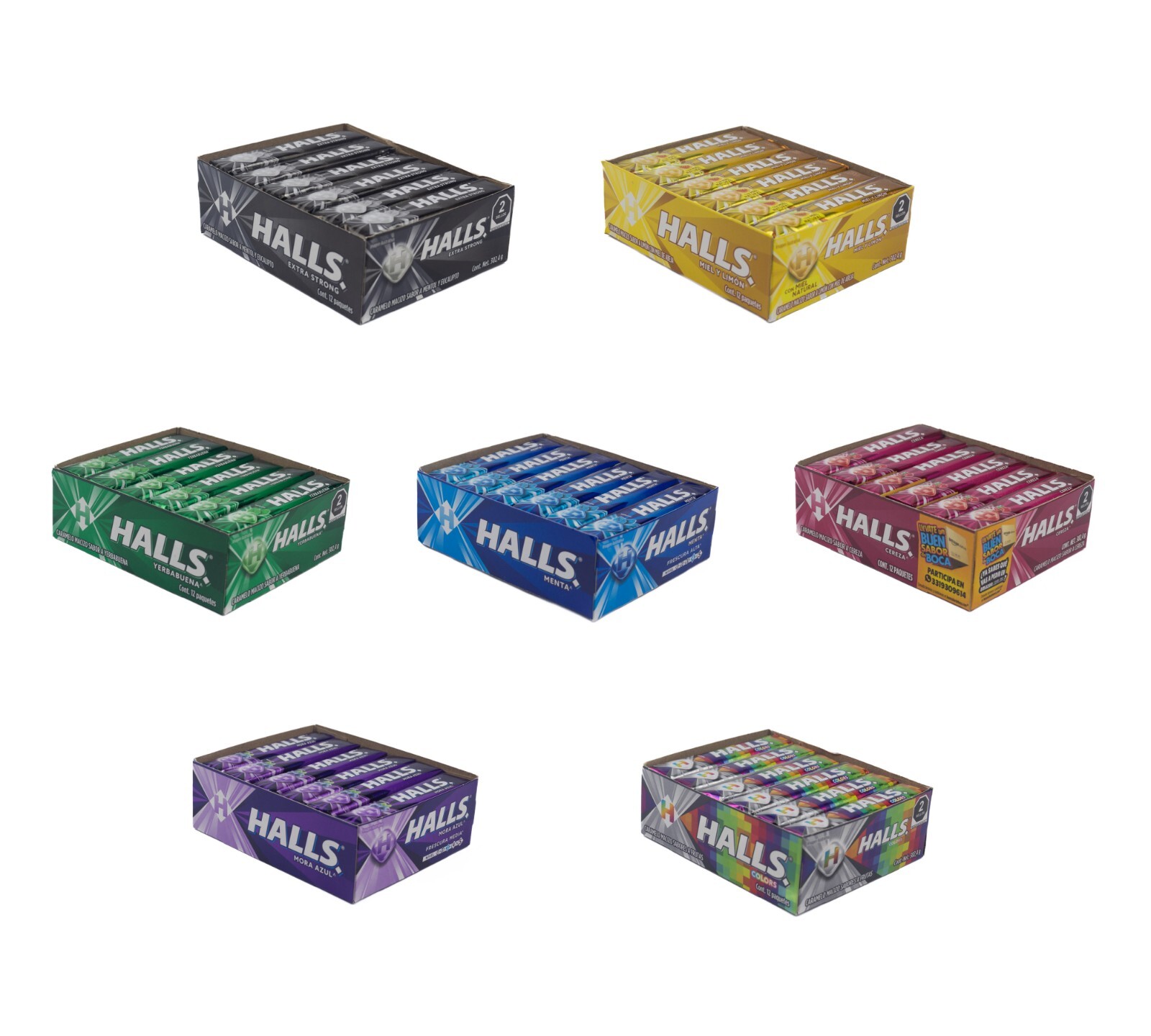 Halls Black Extra Strong Menthol Halls Negras Mexicanas 12 Pc Net 11oz