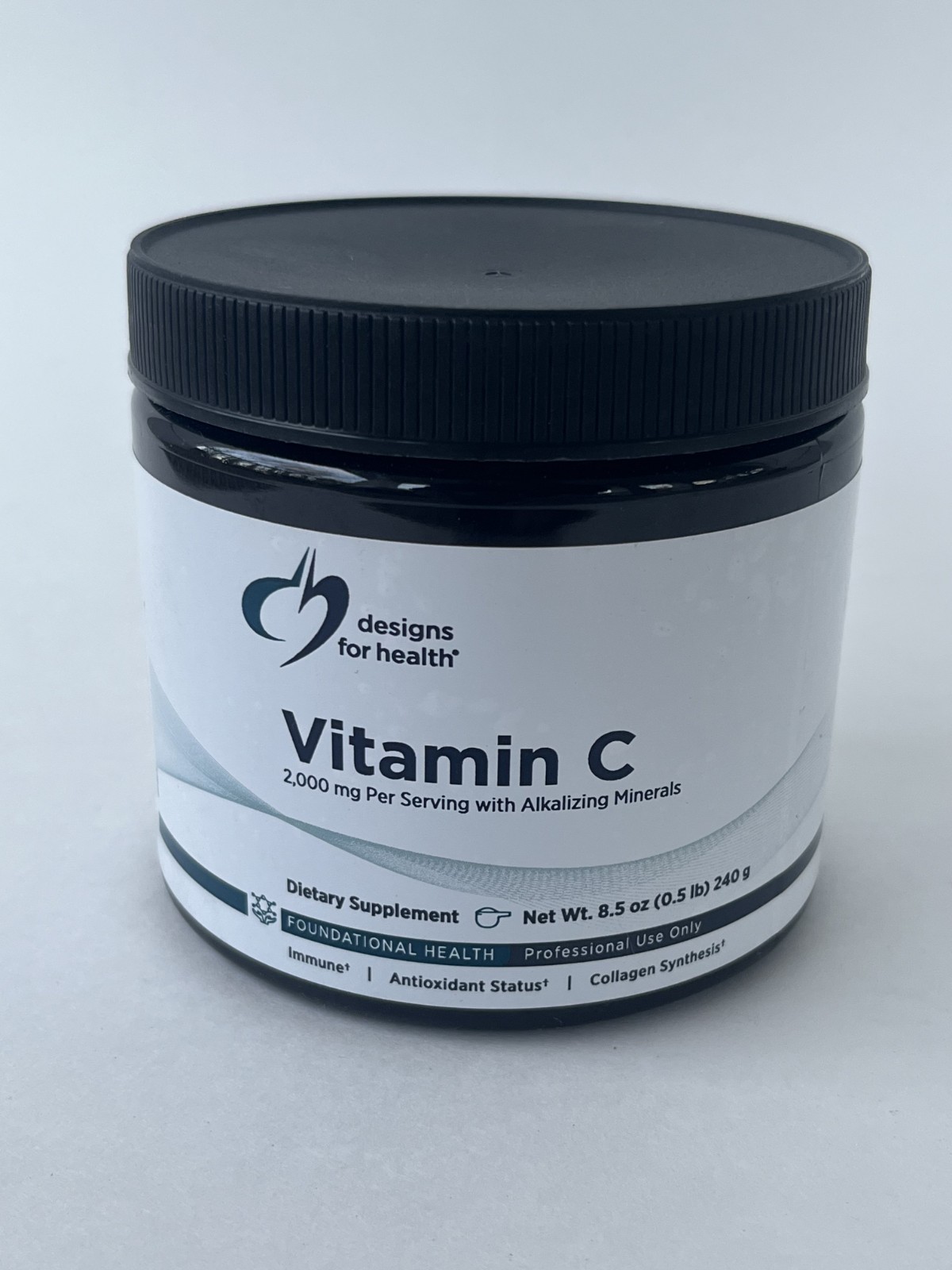 Vitamin C Dietary Supplement Designs for Health 8.5oz/0.5lb Expires April 2028