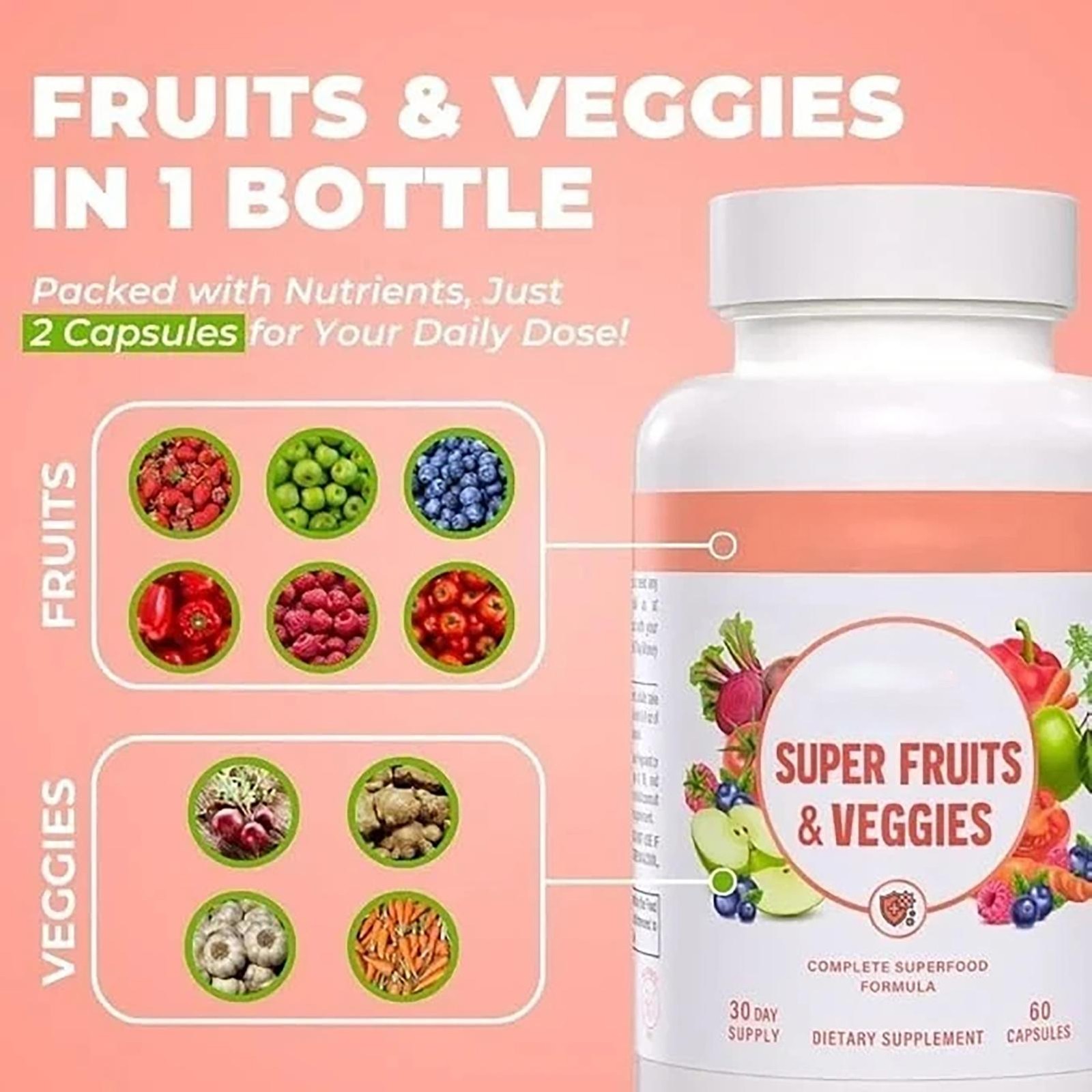 Vital Super Fruits Veggies Veggies Powerful Daily Superfood Vital Fruits & And