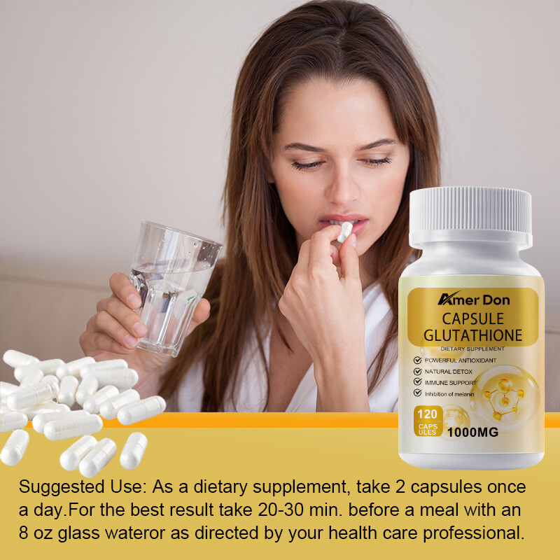 Glutathione Collagen Anti-aging skin Whitening 120 Capsules Dark Spots Remover
