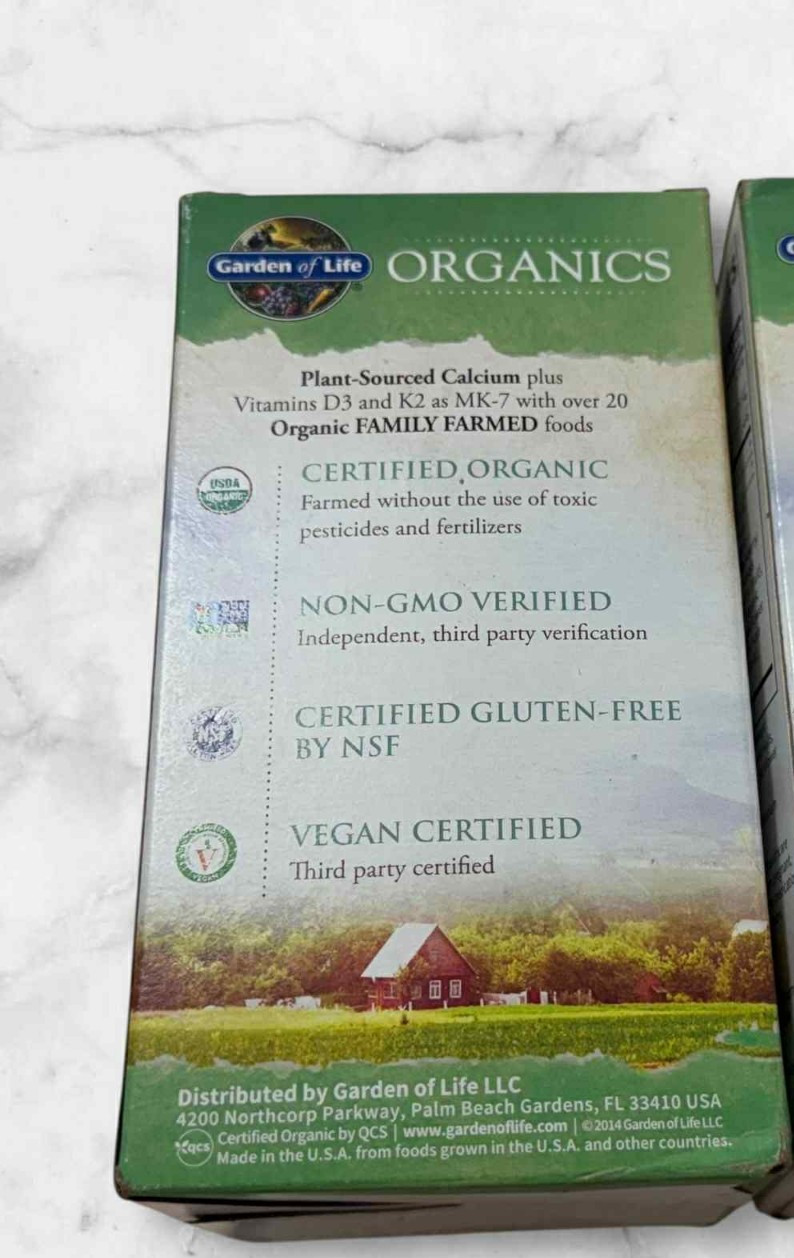 Garden of Life Mykind Organic Plant Calcium Vegan Tablets 180ct NEW SHIPPING