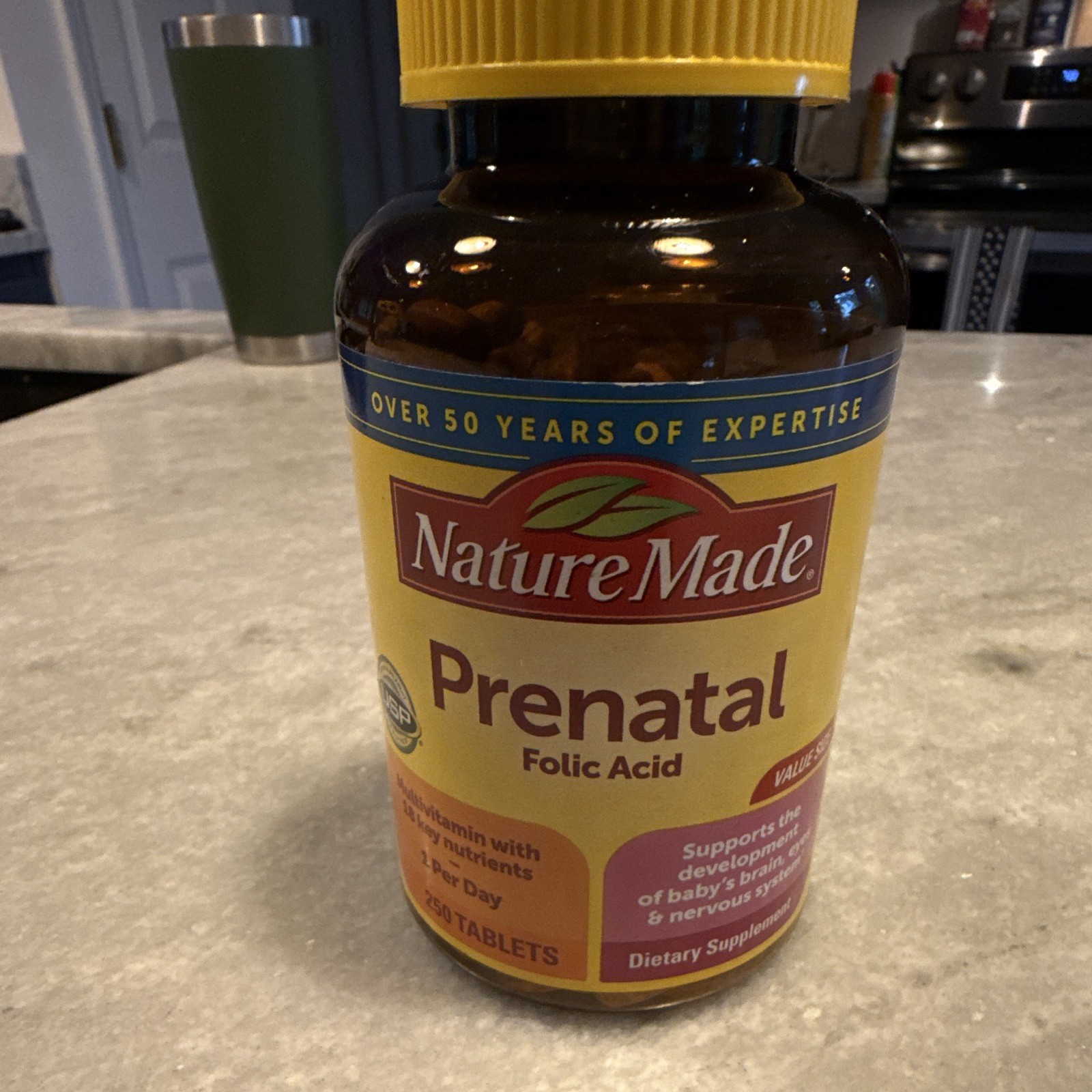 Nature Made Prenatal Multivitamin Tablets with Folic Acid 250 Count