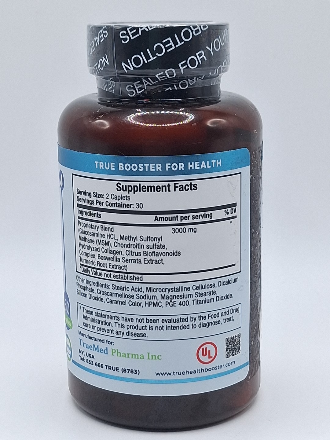 TrueMed Power Joint Joint Pain Relief Caplets, 60 caplets. Exp: 11/2025