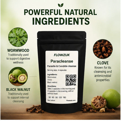Paracleanse Parasite & Candida cleanse for Humans Black walnut, wormwood, cloves