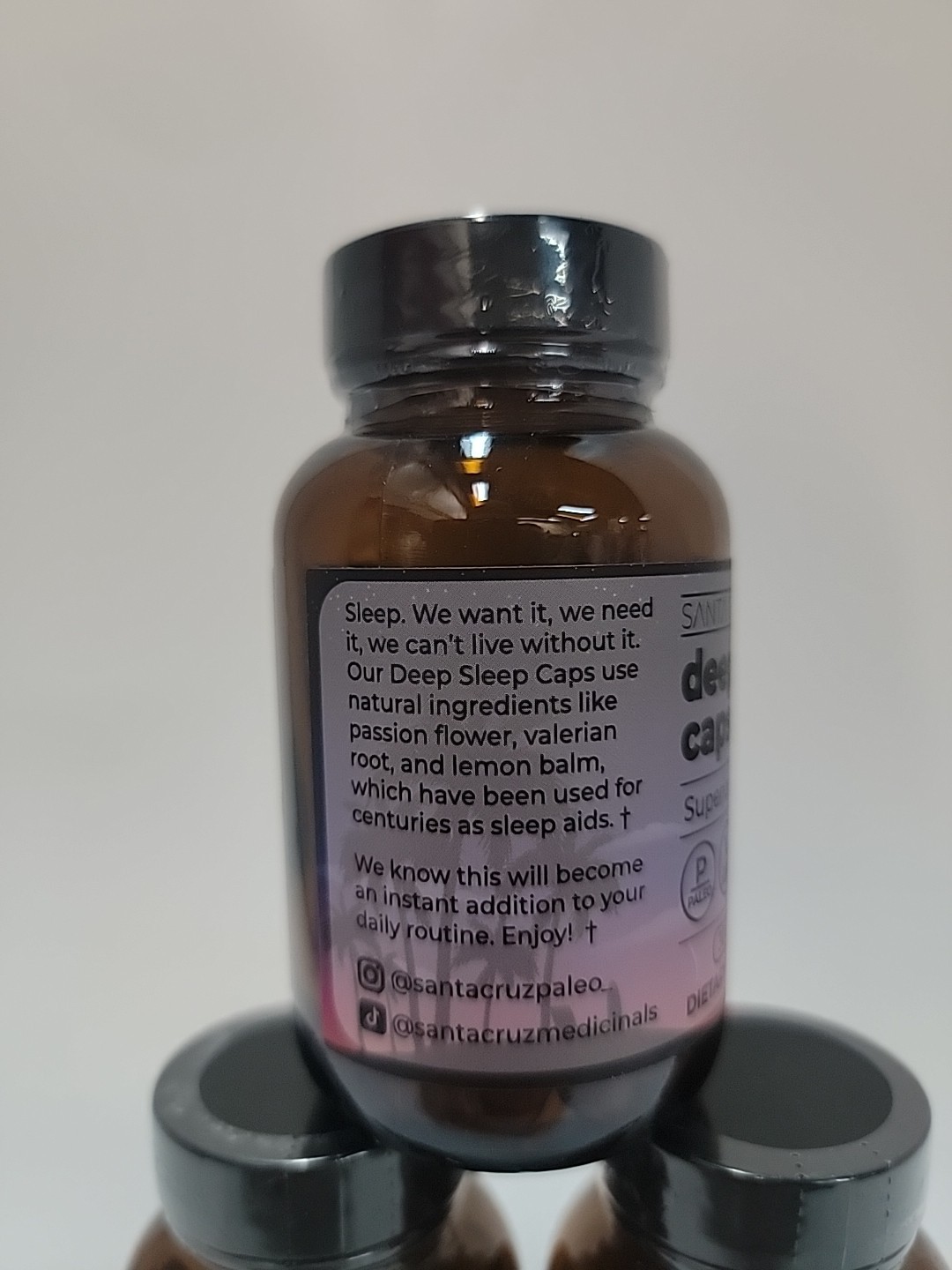 3 Bottles Santa Cruz Paleo Deep Sleep Caps – Sealed New – Exp 10/2026 .
