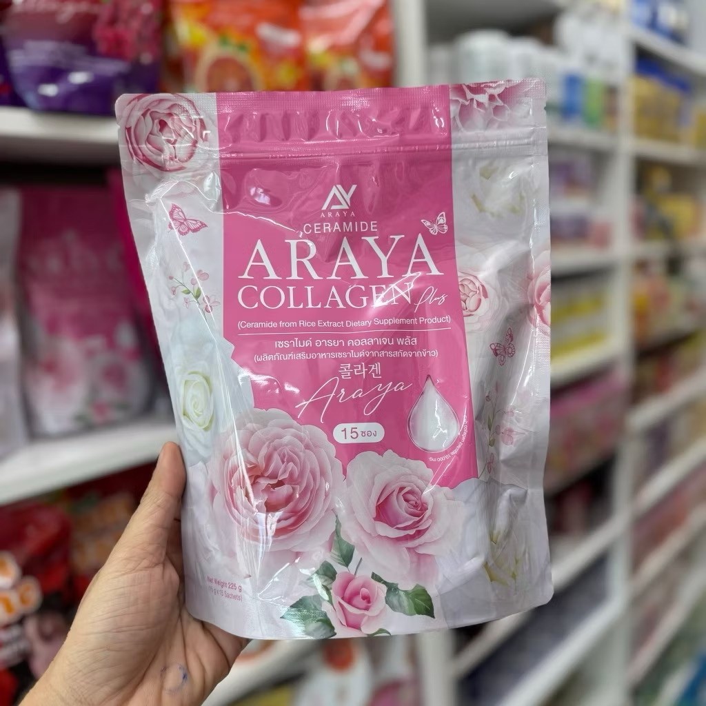 6x Araya Collagen Plus Ceramide Dietary Supplement Drink 15 Sachets
