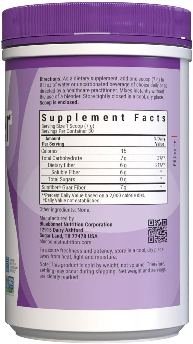 Bluebonnet Nutrition Sunfiber – 6 G of Plant Based Prebiotic Soluble Fiber – Sup