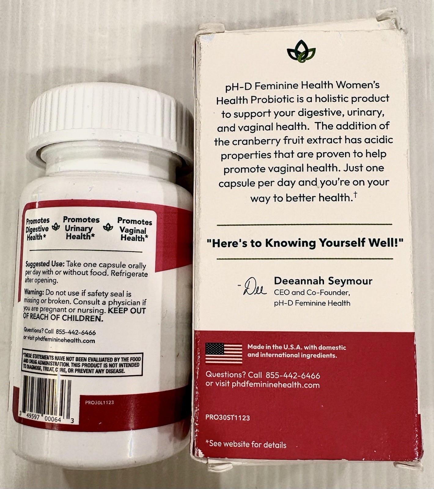 pH-D Feminine Health Women’s Probiotic and Prebiotics, 30 Capsules EXP 02/2026