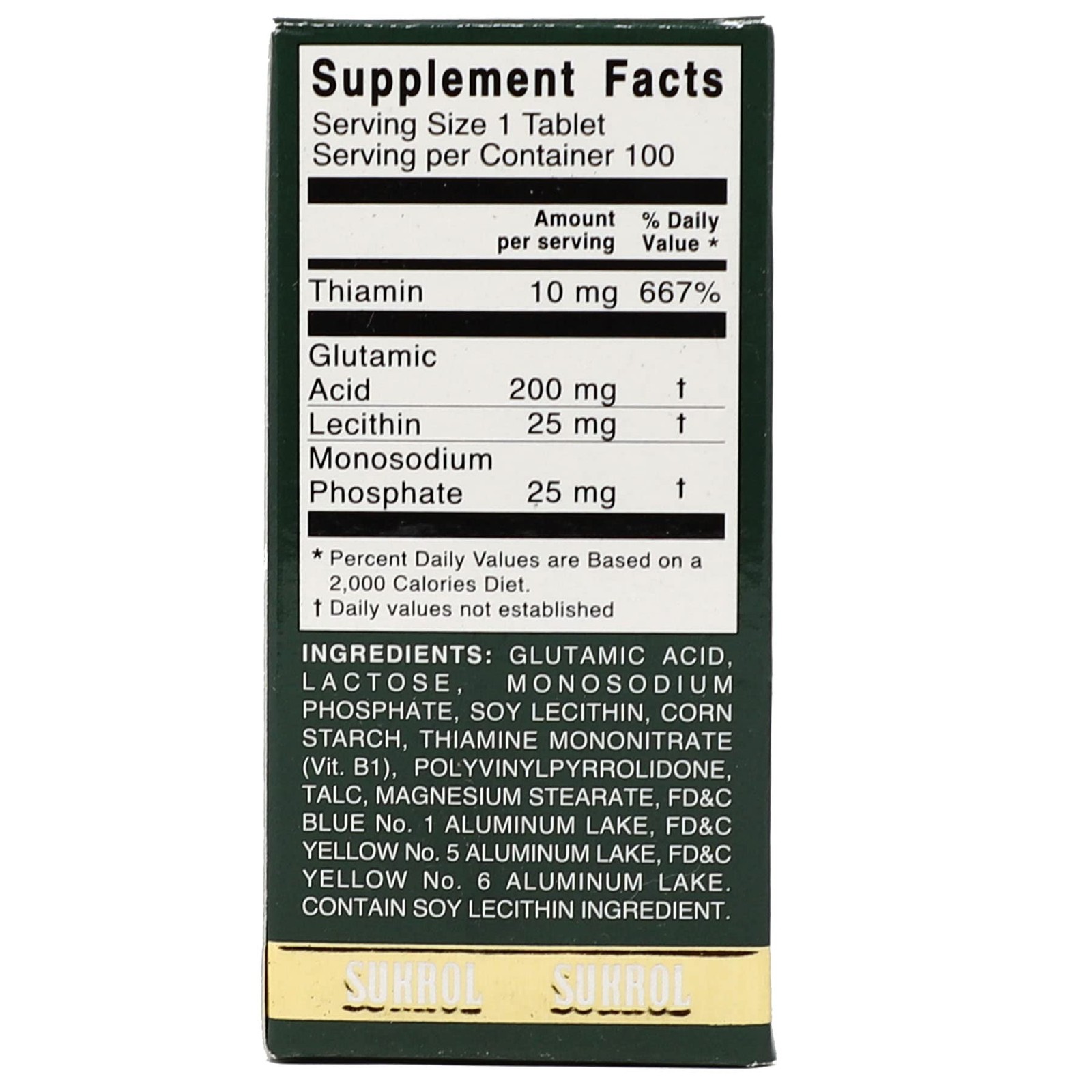 Vitamin for Brain Health Improve Healthy Brain Function 100 Tablets