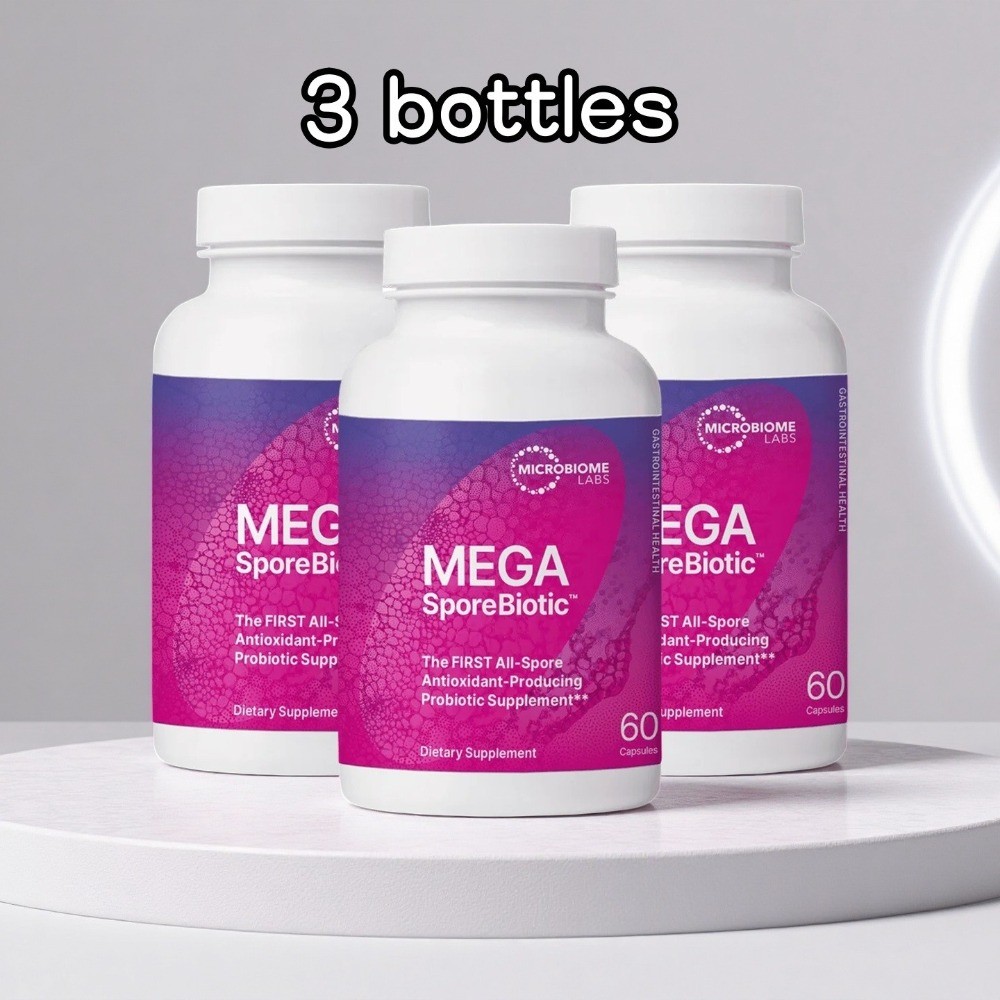 3 PACK Mega Sporebiotic Microbiome Labs, probiotic supplement | 60 Capsules