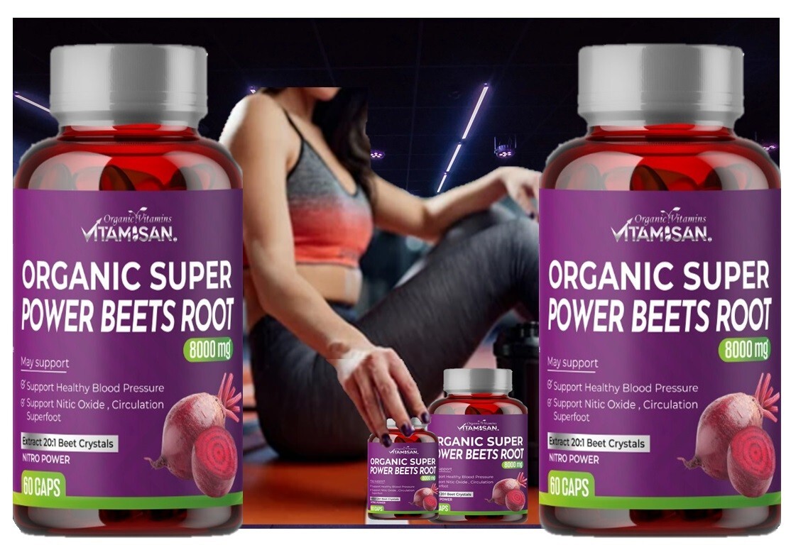 Beet Root Capsule Nitric Oxide support Circulation, Stamina, Pre Workout 120