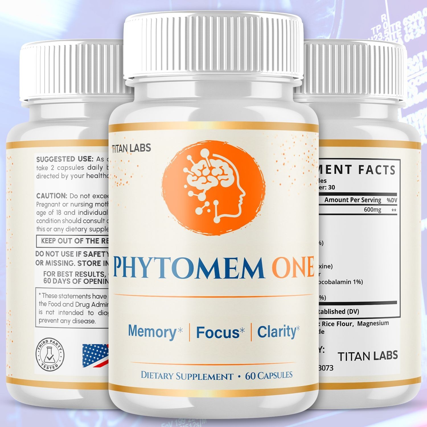 (5 Pack) Phytomem One Advanced Nootropic Brain Supplement PhytomemOne 300 Caps