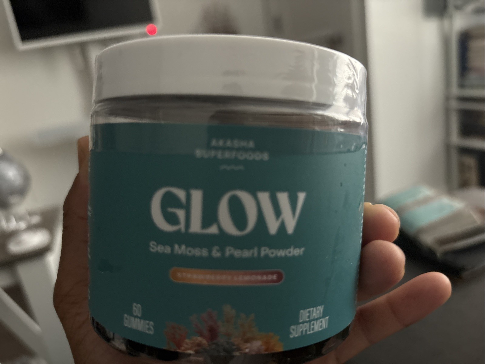 Glow, Sea Moss & Pearl Powder, Strawberry Lemonade, 60 Gummies