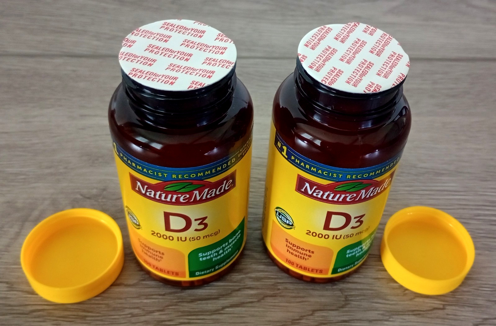 2 Pk Nature Made Vitamin D3 – 2000 IU (50mcg) 100 x 2= 200 Tablets Exp. 01/2029