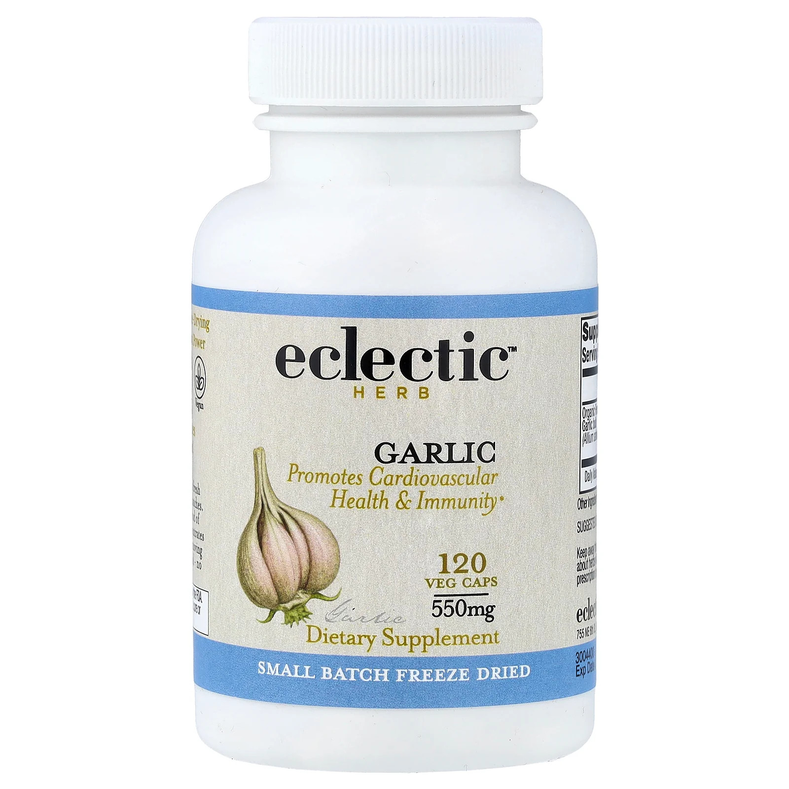 2 X Eclectic Herb, Garlic, Promotes Cardiovascular Health & Immunity , 550 mg,