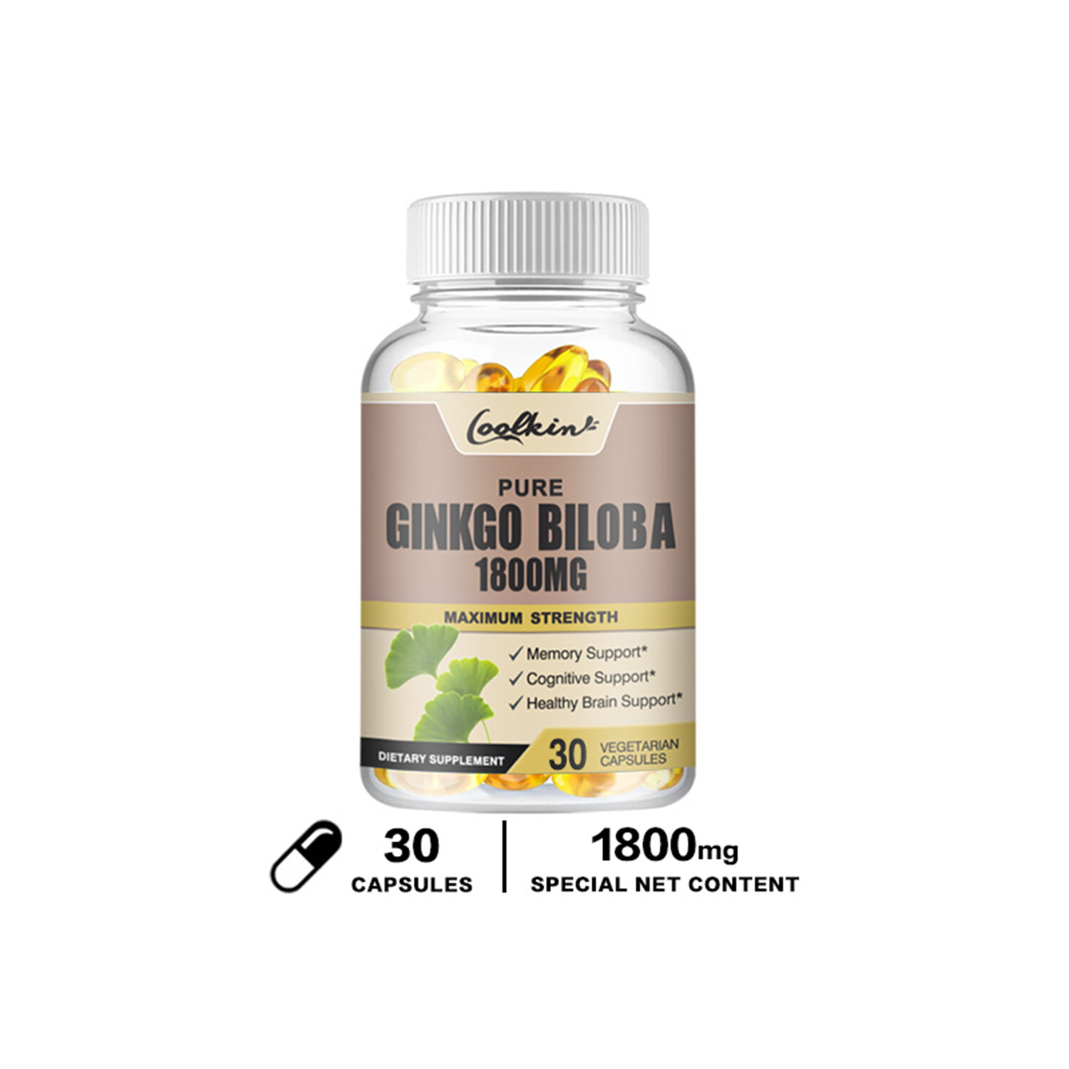 Ginkgo Biloba 1800mg – Cognitive & Memory Support, Support Memory & Brain Health