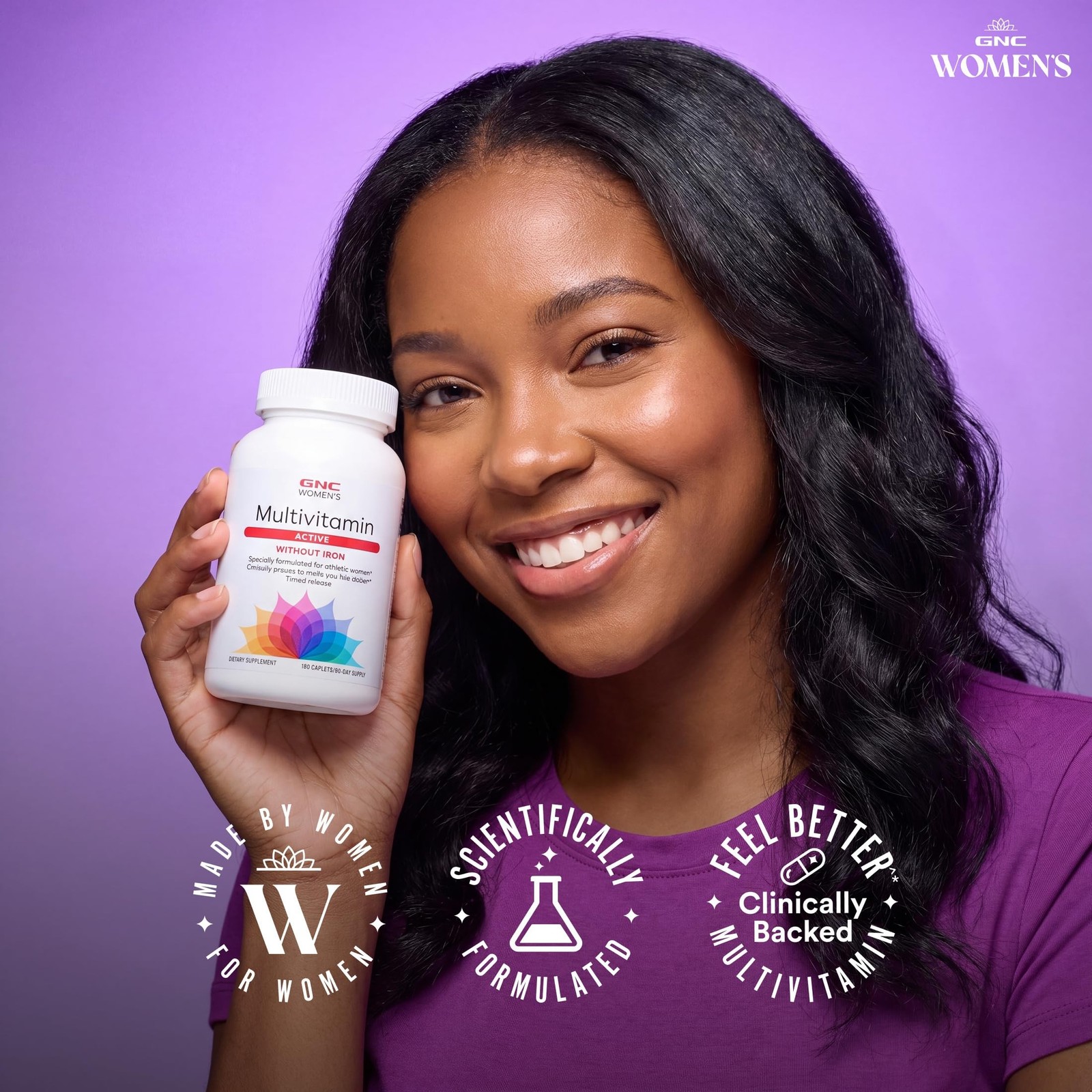 GNC Women’s Multivitamin Active Without Iron, Supports an Active Lifestyle, 3…