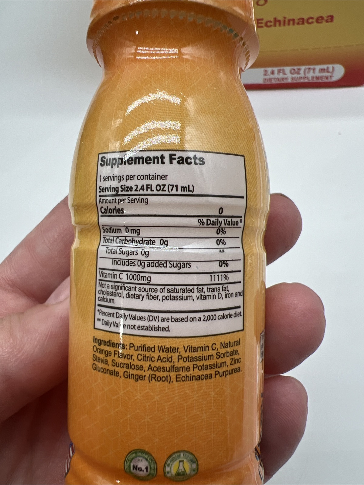 Alpha Vitamin C 1,000mg Shot 2.4 FL each – 20 Pack New Exp 12/2026