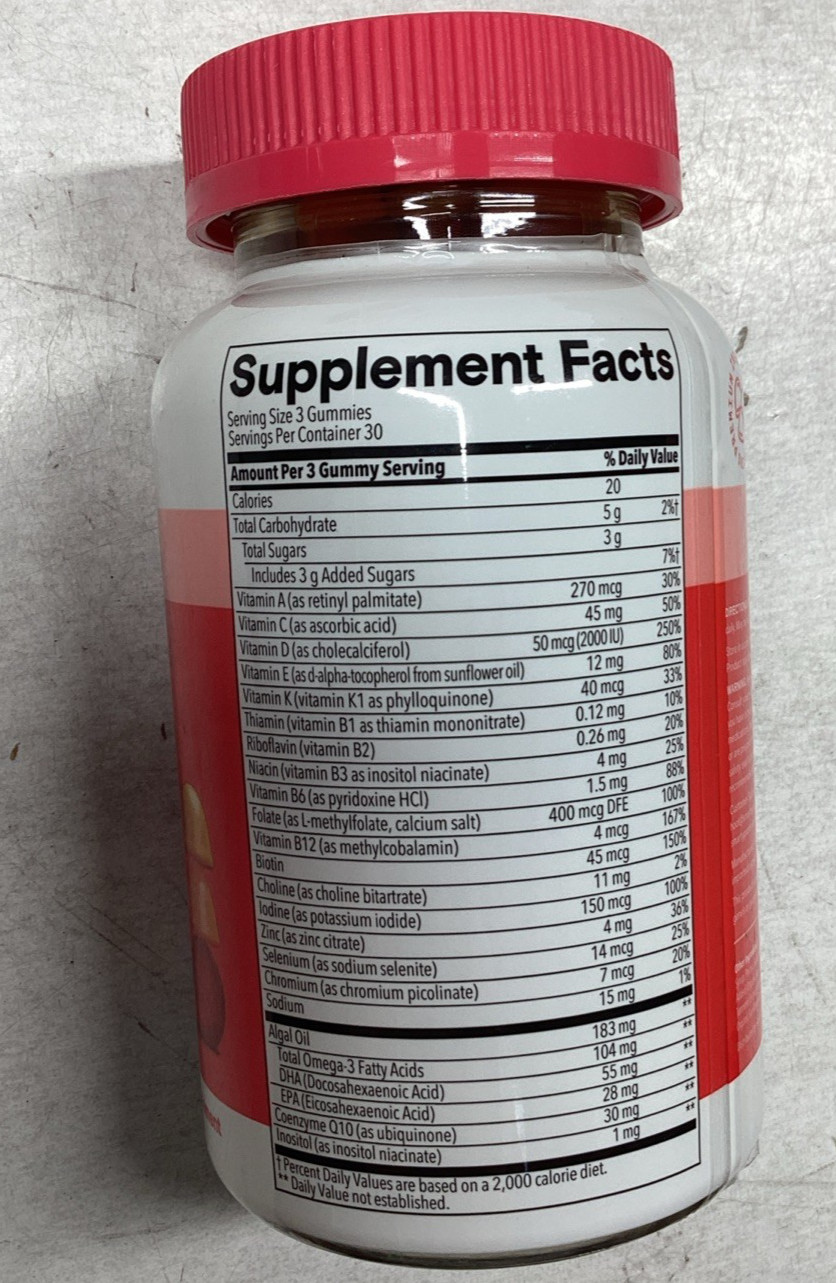 3x Smarty Pants Women’s Plus Multi & Omegas Gummies 90/Bottle Exp 16 Apr 2027