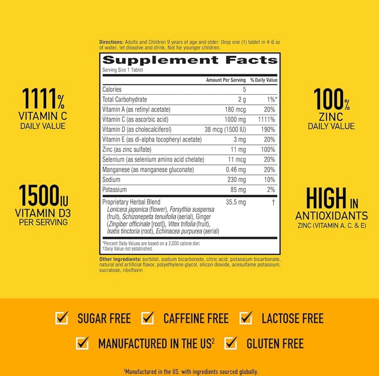 Airborne Immune Support 30 Tablets Each. Zesty Orange 2 Packs. Exp. 03/2027.