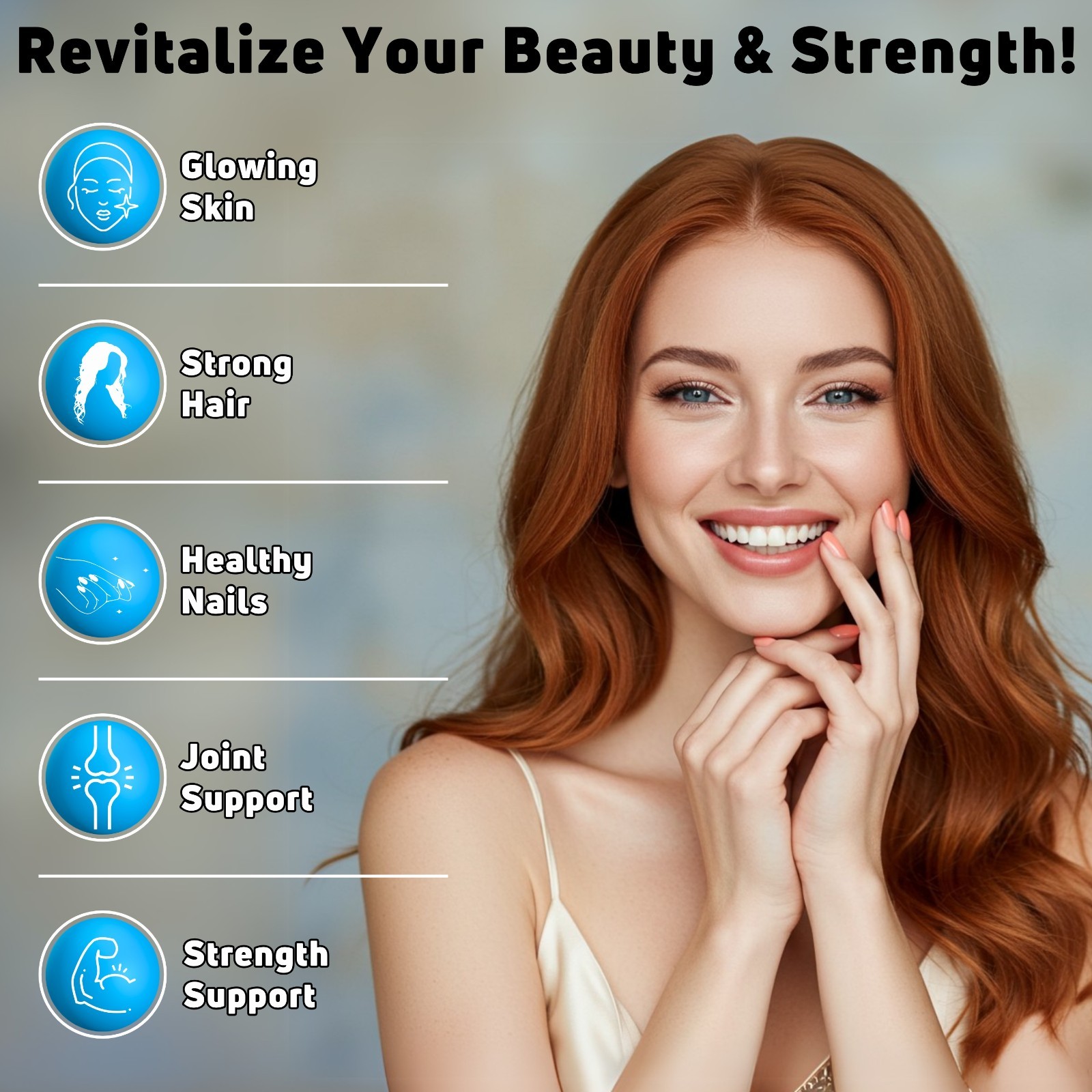 Collagen Peptides Protein Powder 1LB, Type 1&3 Hydrolyzed Bovine Collagen Powder