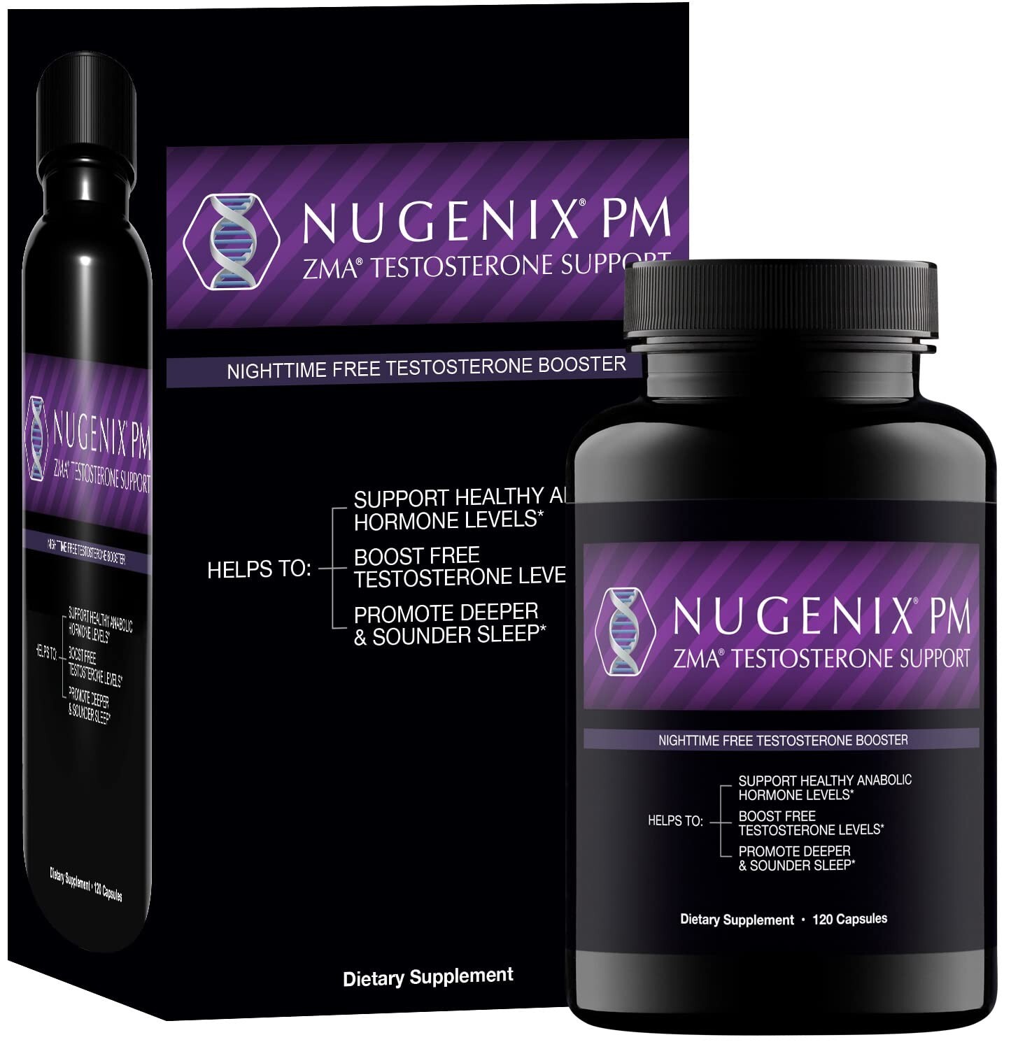 Nugenix PM ZMA – Nighttime Free Testosterone Booster and Sleep Support 120 Ct.