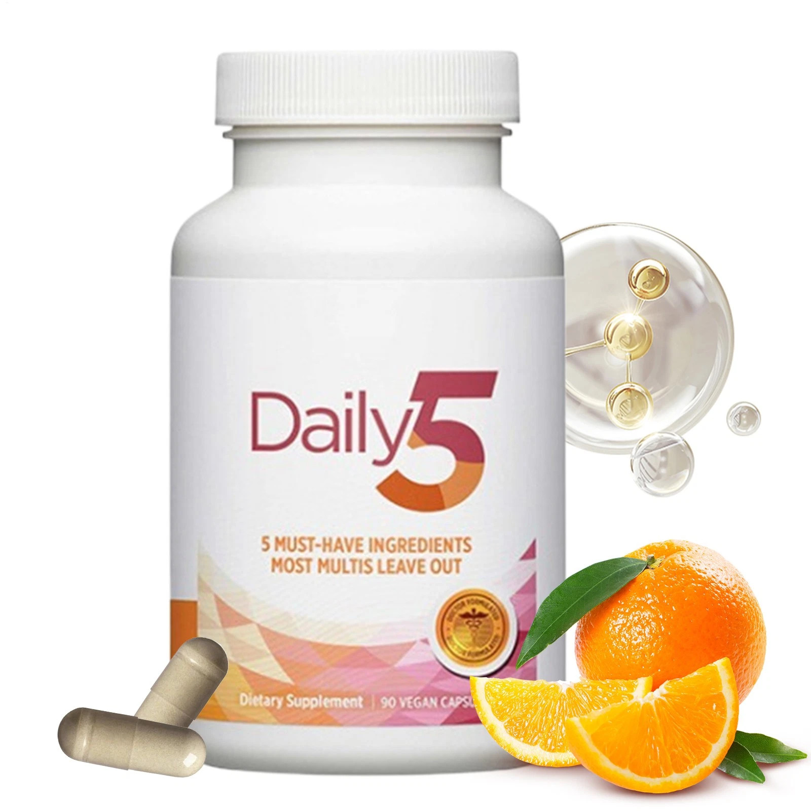 1-3 Bottles Doctors’ Preferred Daily5 Dietary Vegan Capsules 90 Supplement