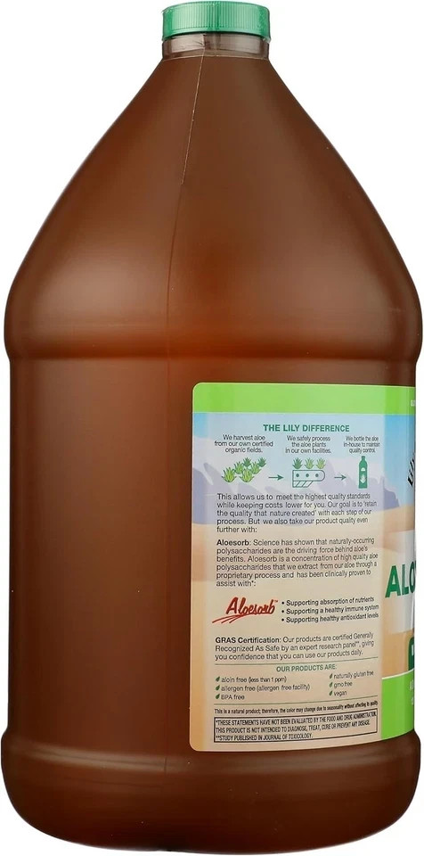 Lily of Desert Aloe Vera Juice Whole Leaf (Filtered) 128 fl.oz Each (Pack of 3)