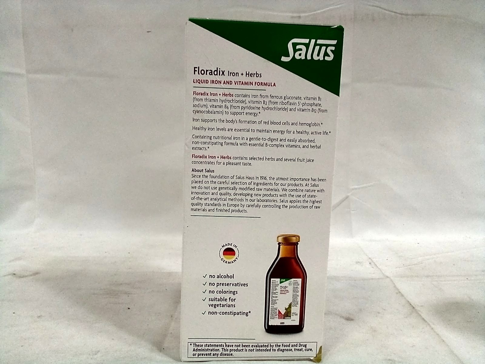 Floradix Iron & Herbs Liquid Herbal Iron Supplement 8.5 fl oz