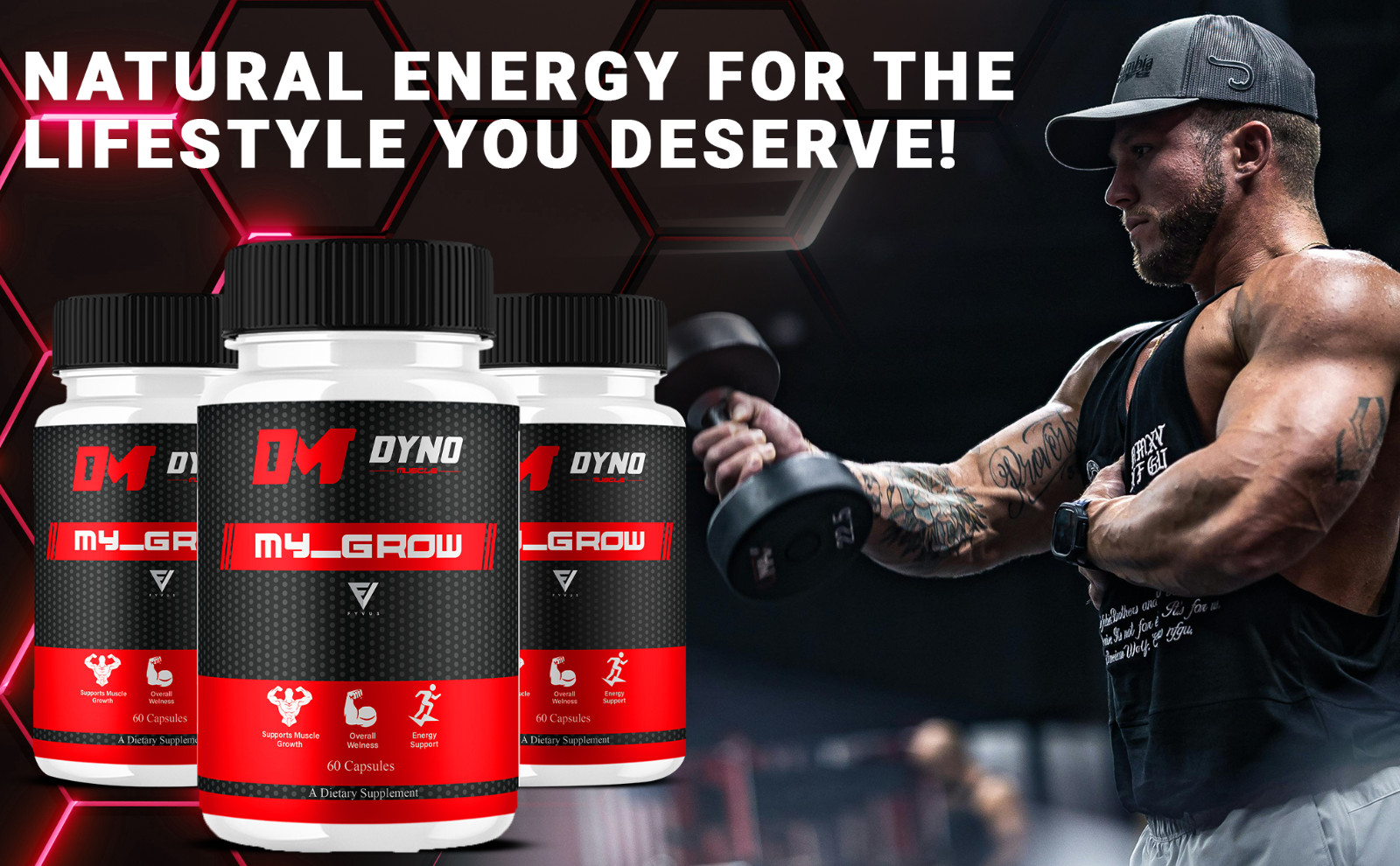 (2 Pack) Dyno My-Grow Muscle Support Dyno My-Grow Supplement (120 Capsules)