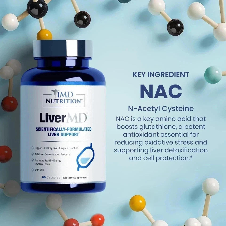 1MD Nutrition LiverMD – Liver Support Supplement | Siliphos Milk Thistle Extract