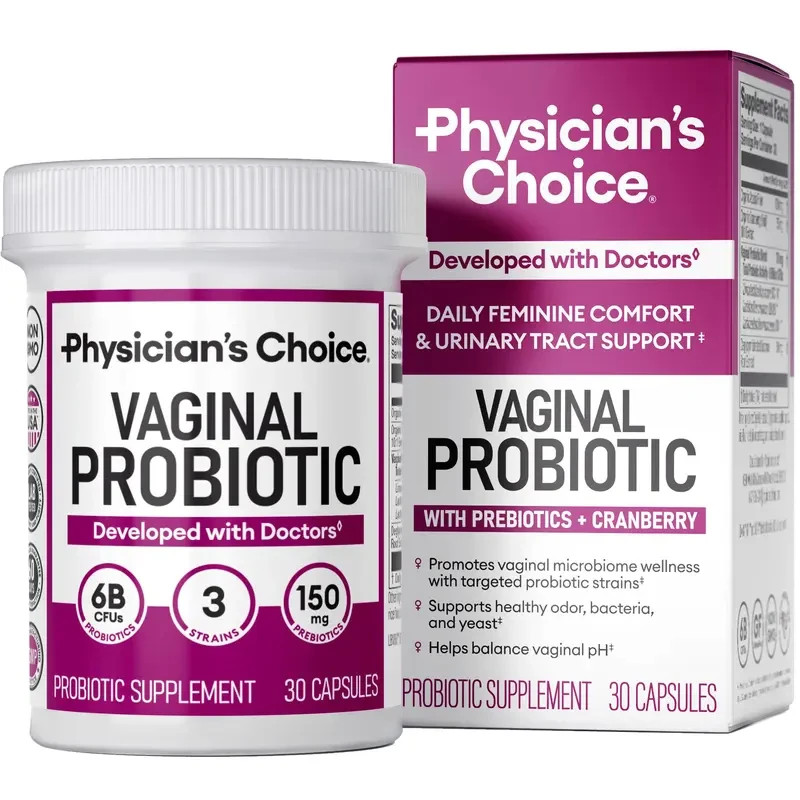 Physician’s Choice Vaginal Probiotic with Prebiotics & Cranberry – 30 Capsules
