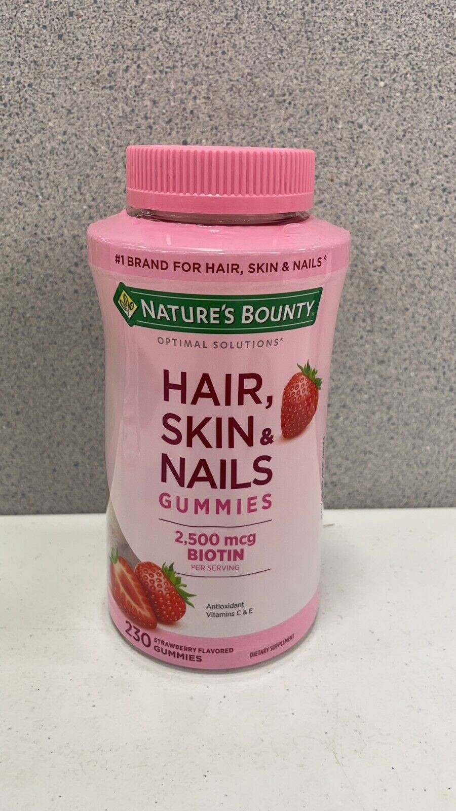 Nature’s Bounty Hair, Skin & Nails Vitamins With Biotin – 230 Strawberry Gummies