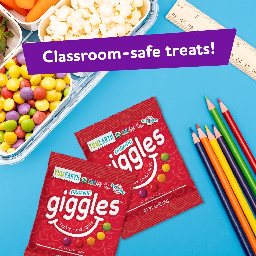 YumEarth Giggles Multicolor Fruit Snack Pack 15 Organic Vegan Allergy Free
