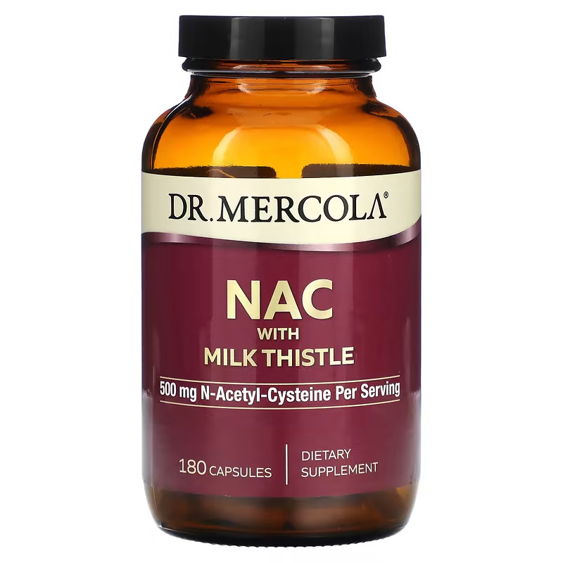 Dr Mercola NAC with Milk Thistle 180 caps