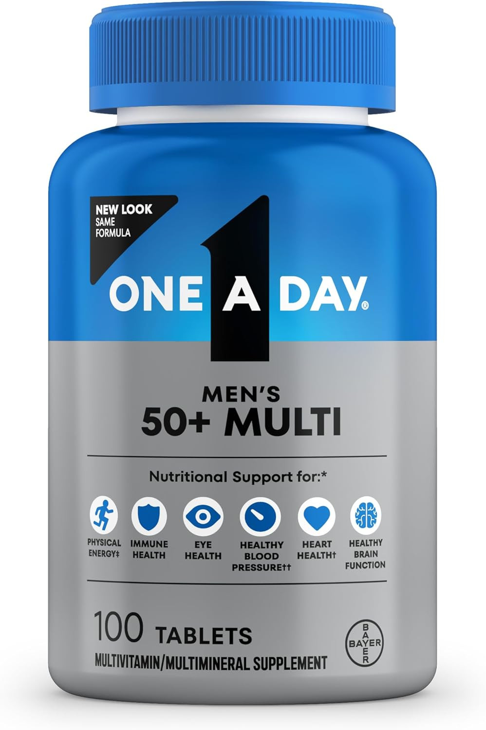 One A Day Men’s 50+ Multivitamins, Supplement with A, C, D, E and Zinc