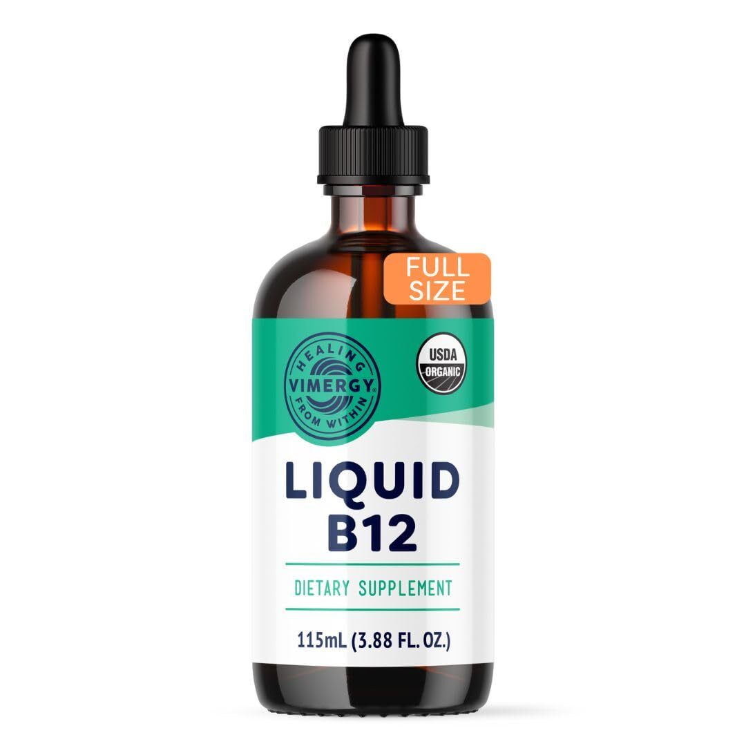 Vimergy Liquid B12 115 mL 115 Servings Brain & Energy Support Vegan Organic